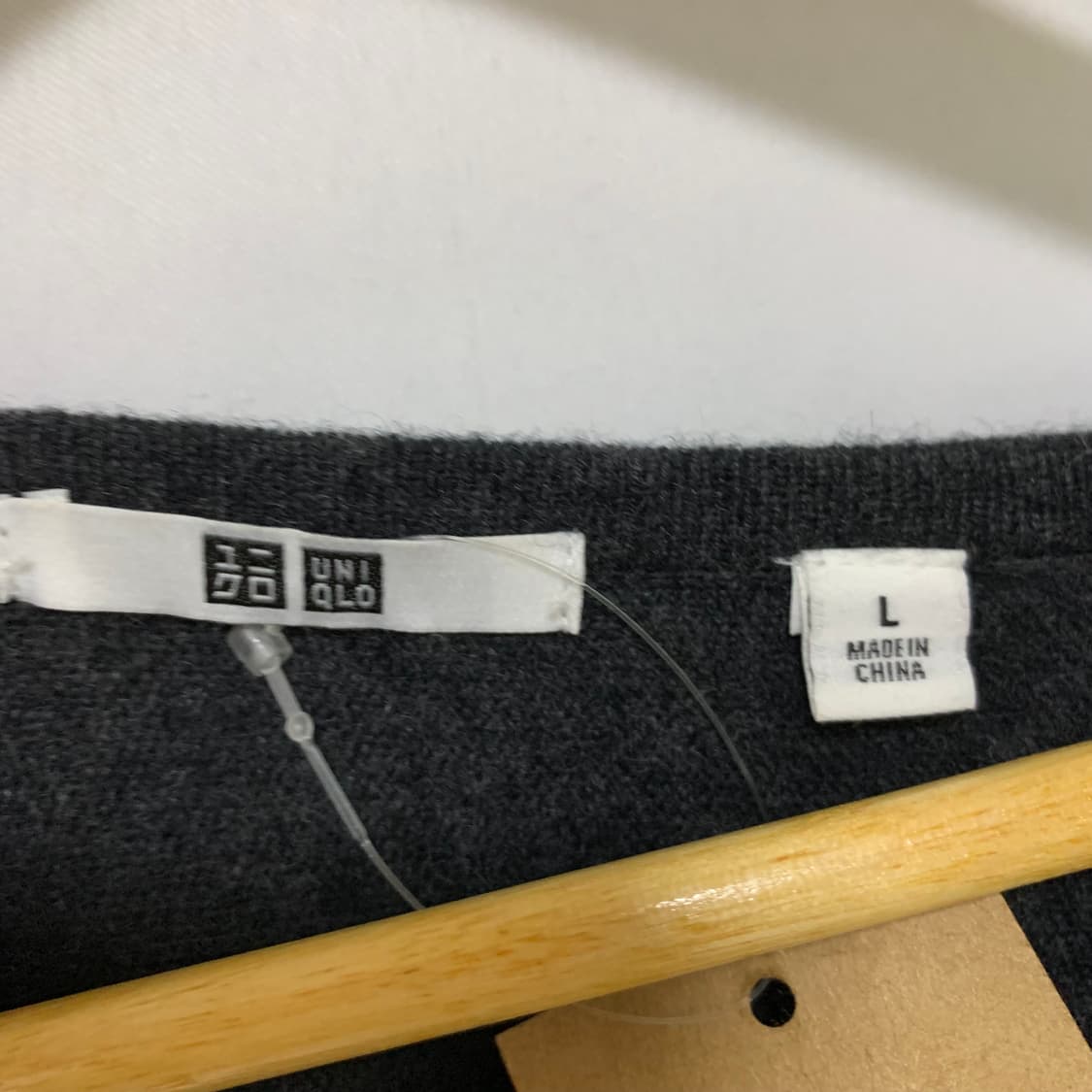 유니클로 차콜 딥 라운드넥 니트 캐시미어 100 빈티지 여성 L 상품이미지6