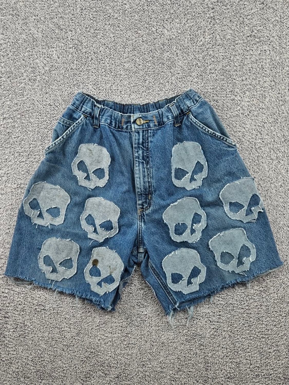 칼하트X할리데이비슨 커스텀 데님 쇼츠 반바지 (42"추정) / 11646 상품이미지3