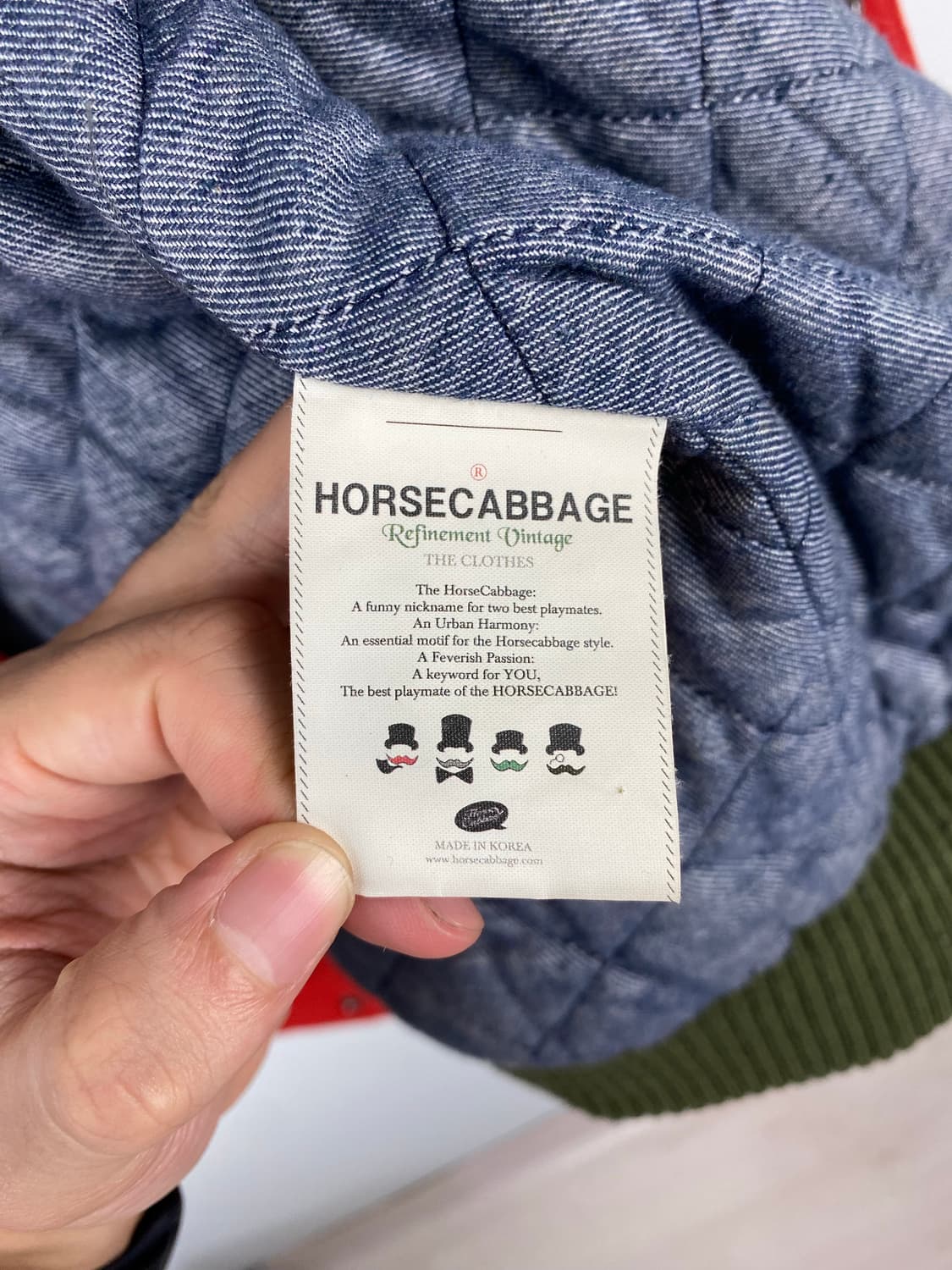 horse cabbage 소가죽 바시티 자켓 L 상품이미지6