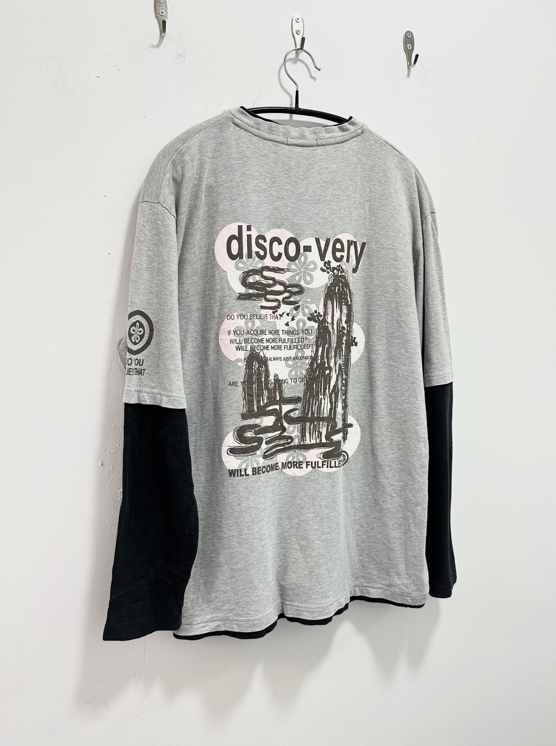 Black SMACK Basic fake layered sleeve 상품이미지2