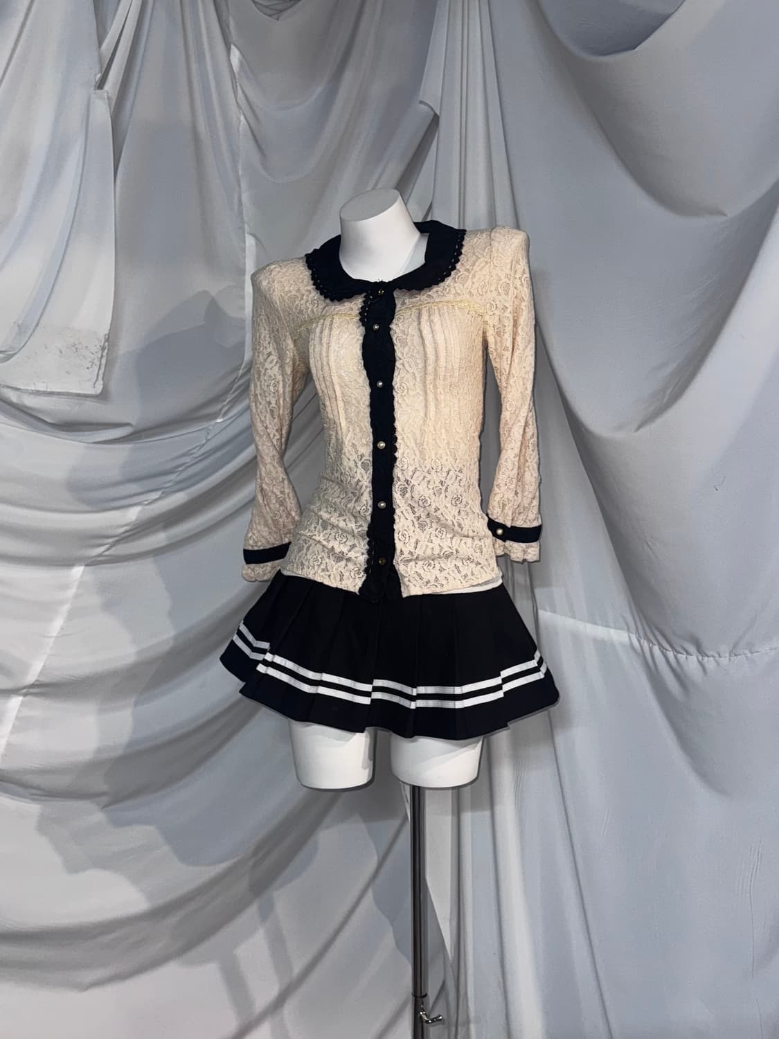 엑시즈팜 무채색 브라운 오네갸루 코디세트  상품이미지3