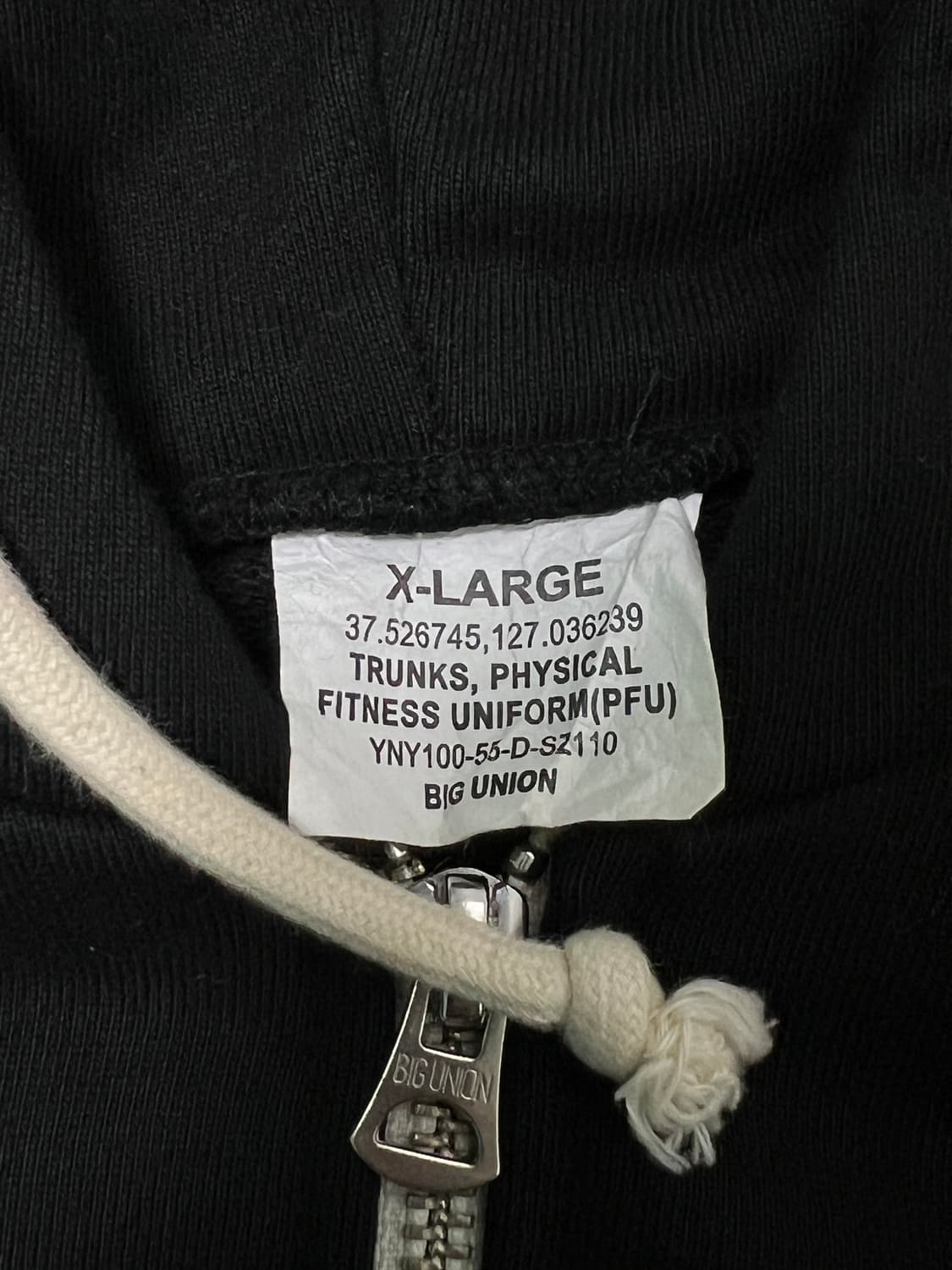 빅유니온 헤비웨잇 후드집업 자켓 상품이미지2