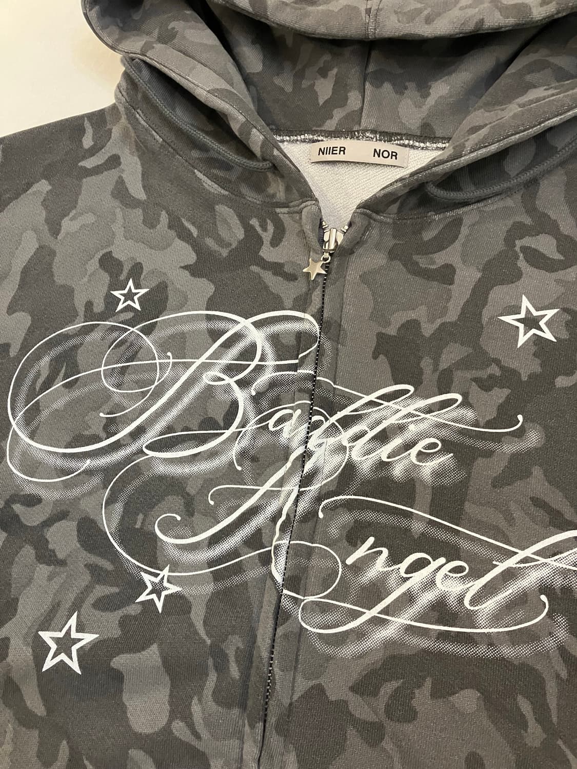 니어노어 배틀 엔젤 카모 후드집업 상품이미지3