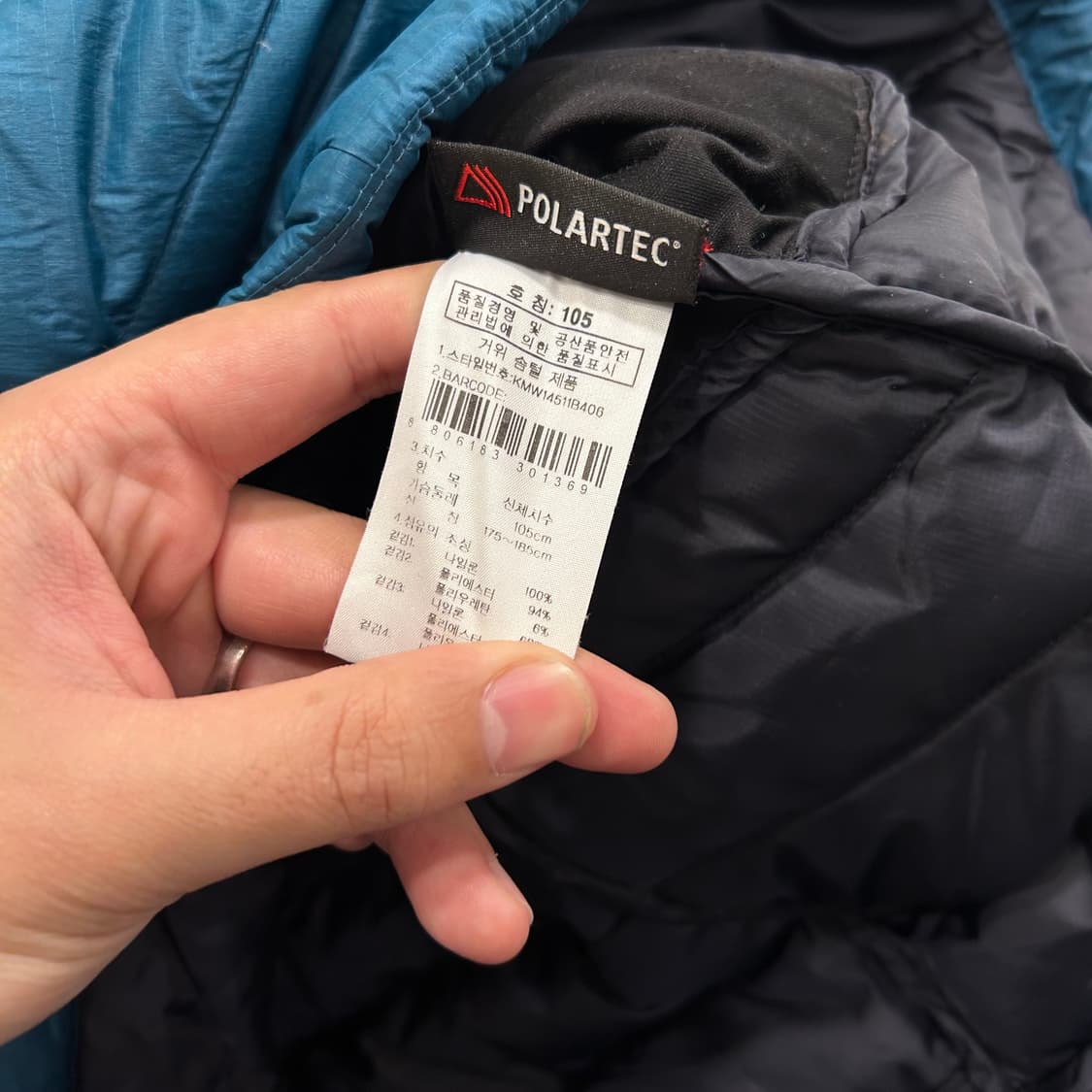 K2 구스다운 시그니처 퀼팅 하이넥 경량패딩 상품이미지4