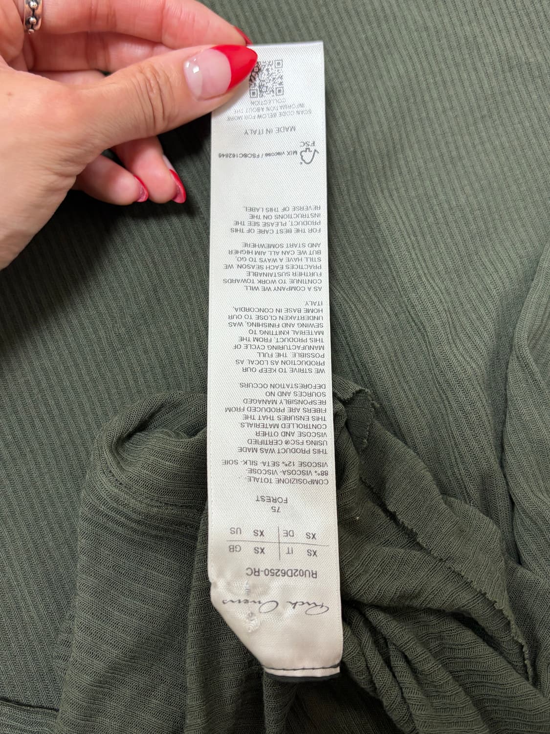 릭오웬스 레이어드 티셔츠 카키 XS사이즈 상품이미지4