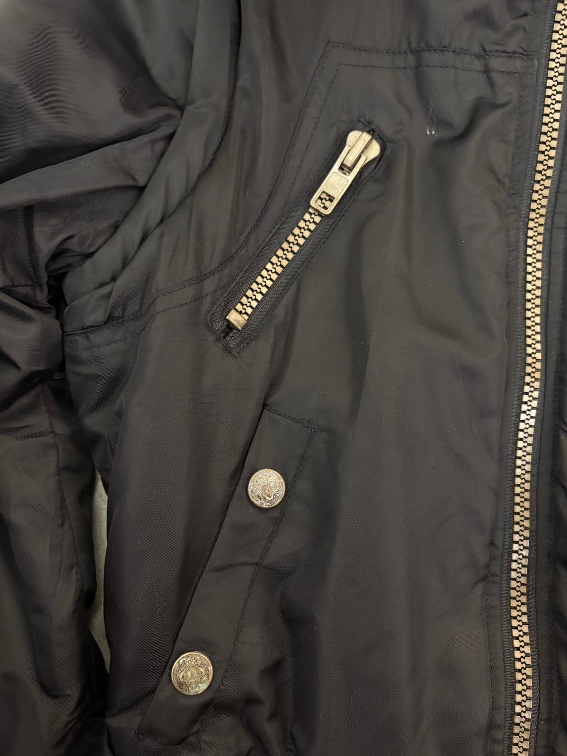 블랙 숏 투웨이 퍼 패딩 상품이미지7