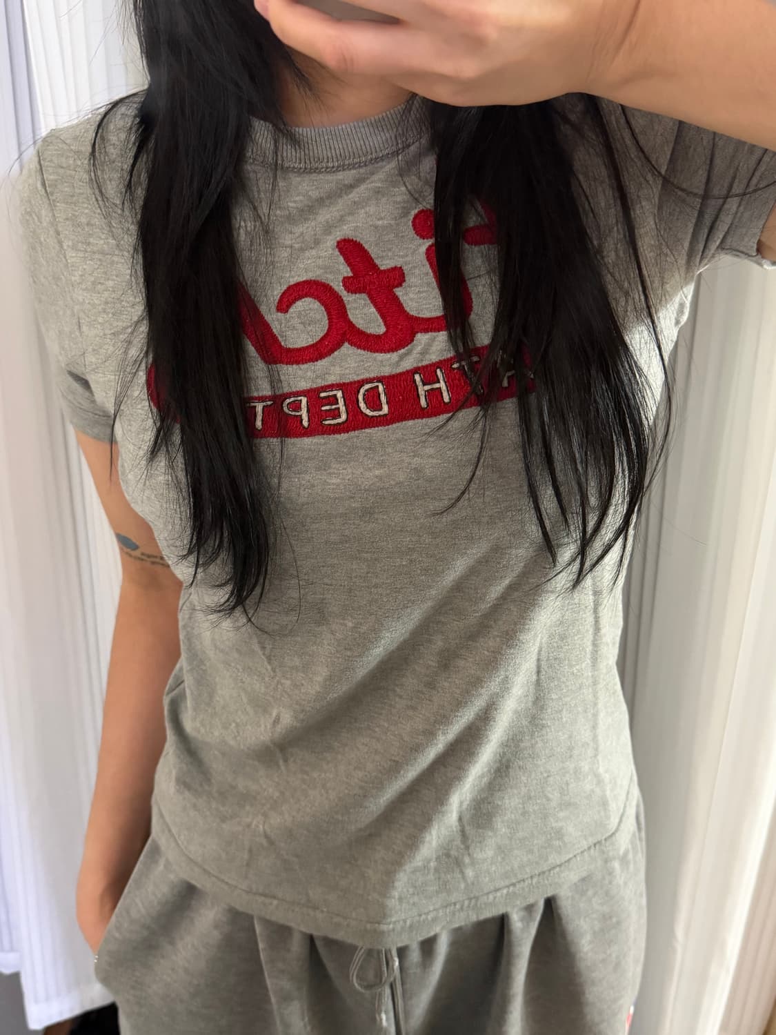 아베크롬비 그레이 반팔키 m 상품이미지1