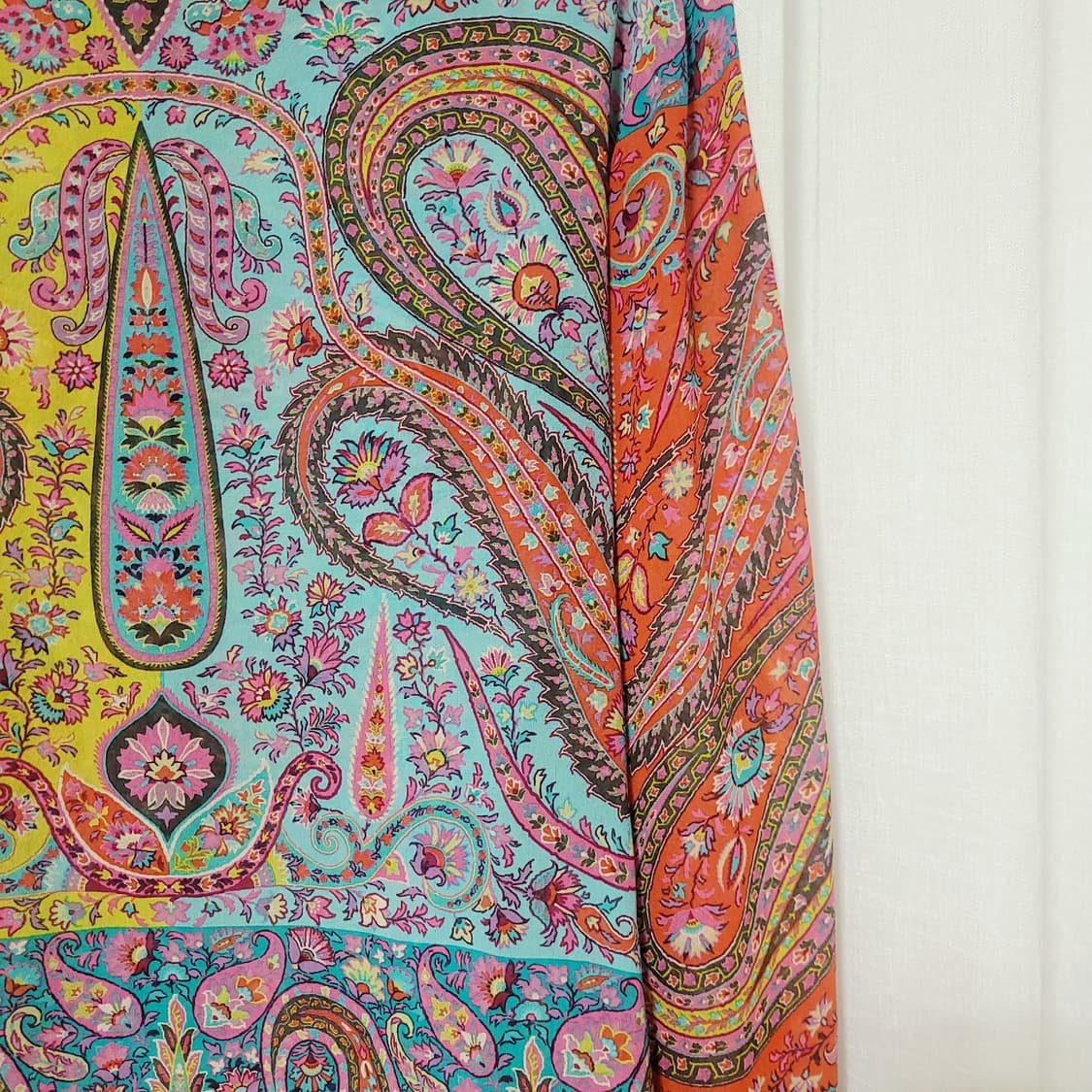 에트로 블라우스 실크100% 시스루 페이즐리 (55-66) 상태완벽 상품이미지8