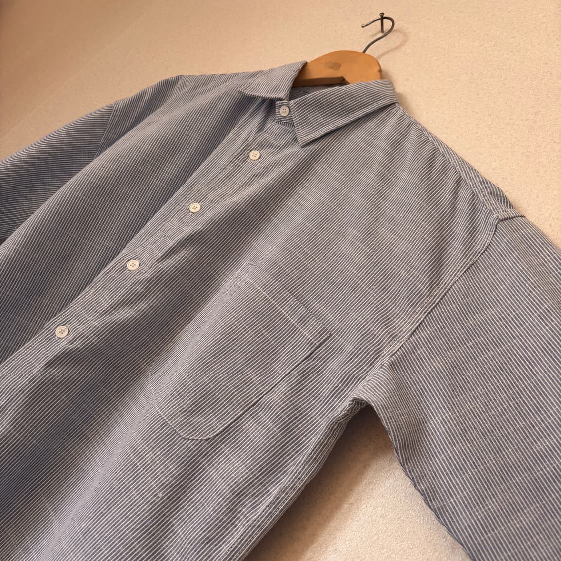 파르티멘토 박스핏 L 셔츠 남방 스트라이프 캐주얼 상품이미지3