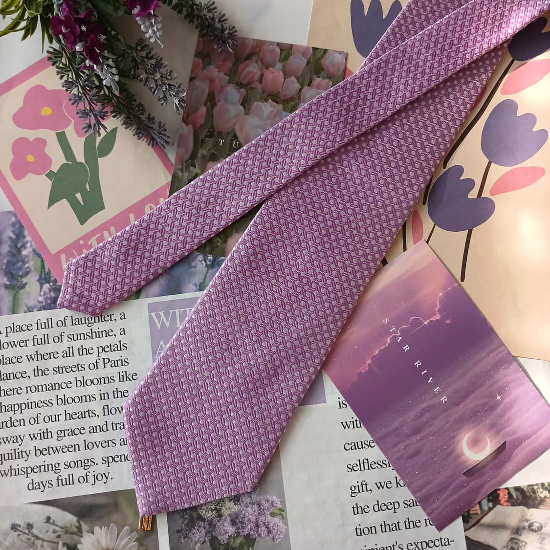 닥스 실크&폴리 핑크 자카드 넥타이 9cm A+등급 A18880
 상품이미지3