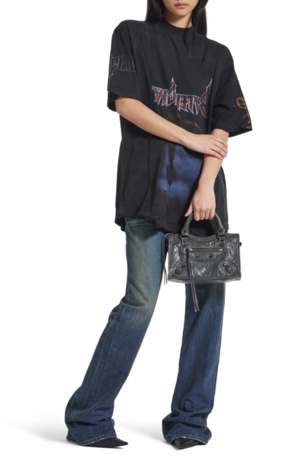 [A 정품] 발렌시아가 시티 모터백 미니 그레이 상품이미지9