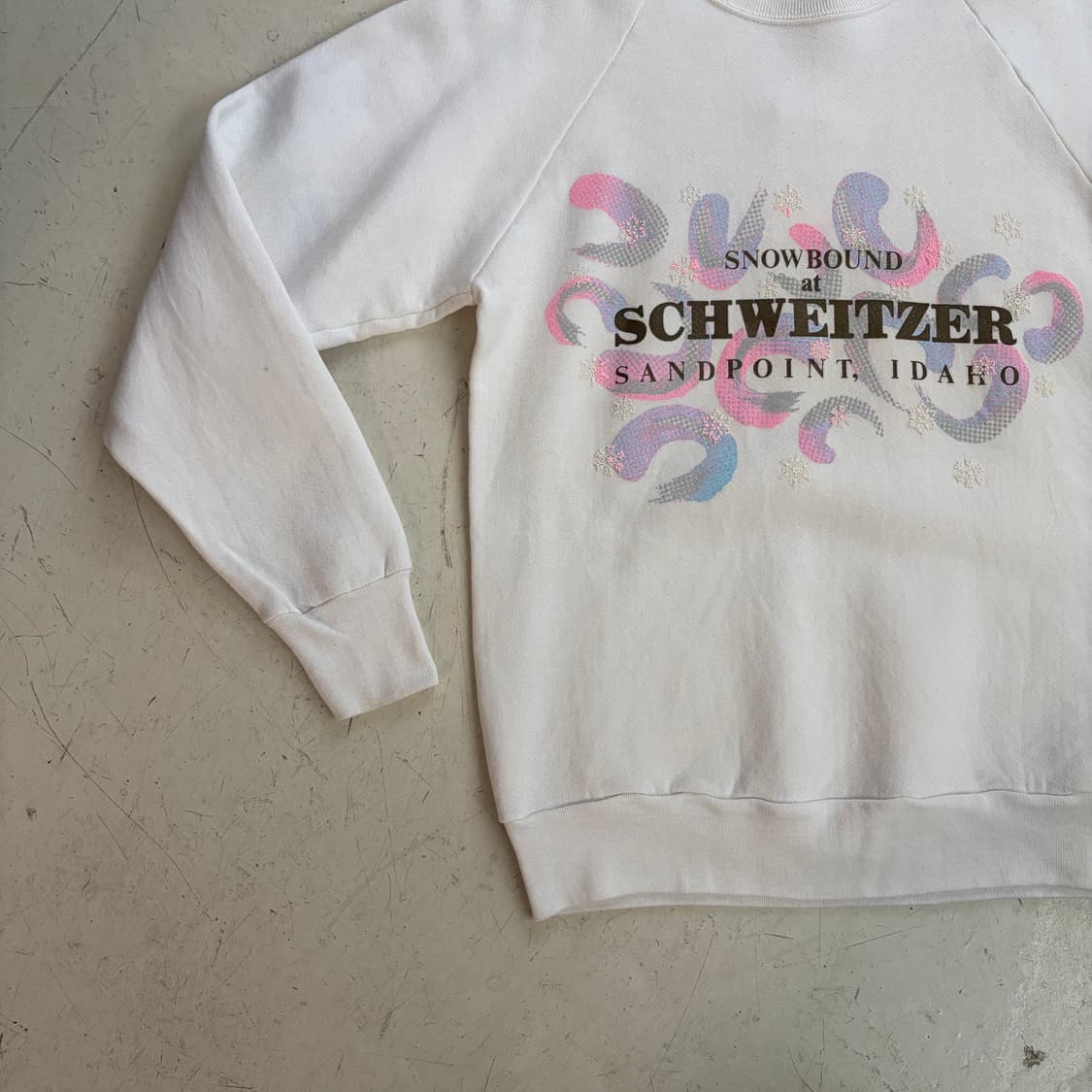 80s USA 슈바이처 스노우바운드 기념 스웻셔츠 M 상품이미지3