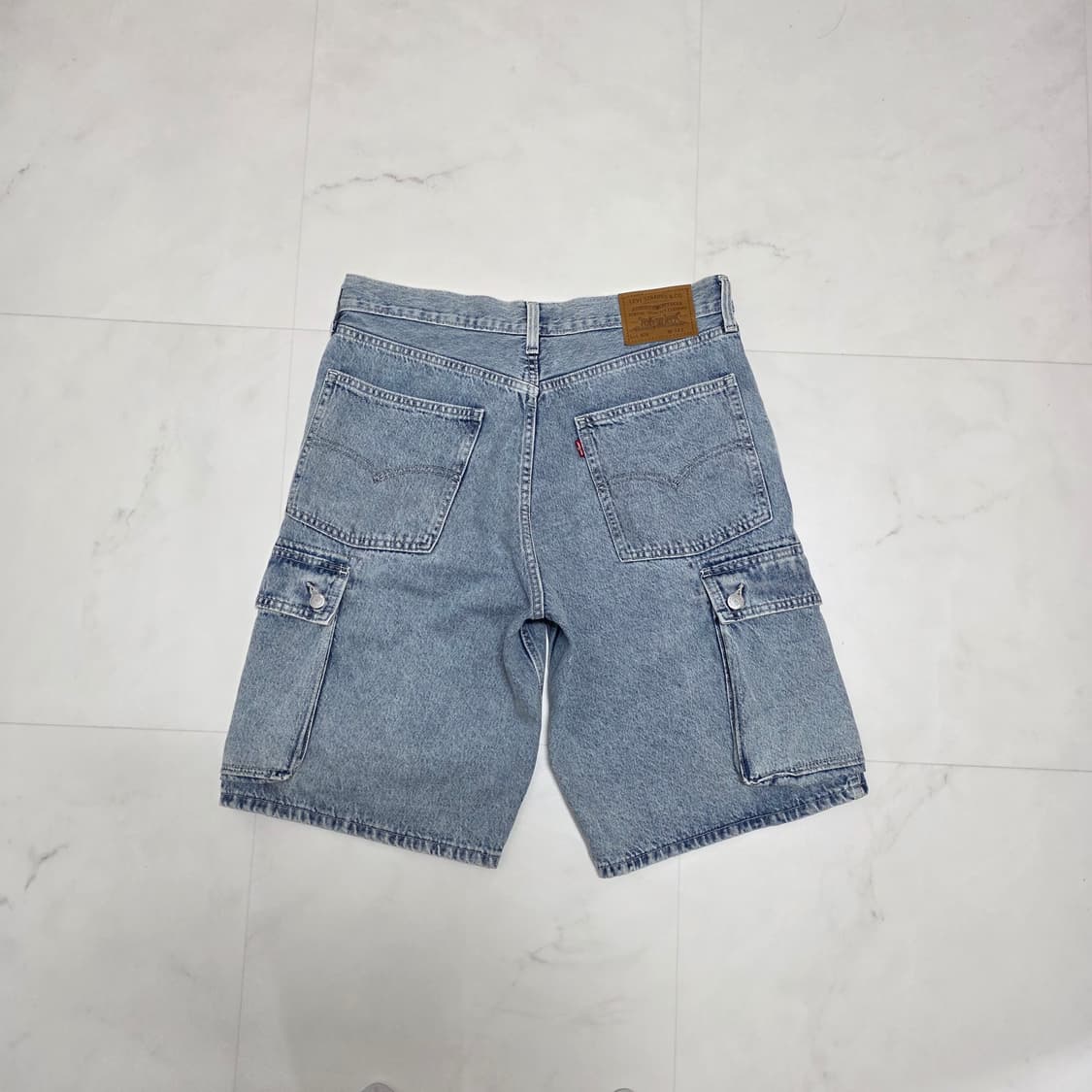 34 리바이스 연청 데님 카고 버뮤다 반바지 상품이미지2