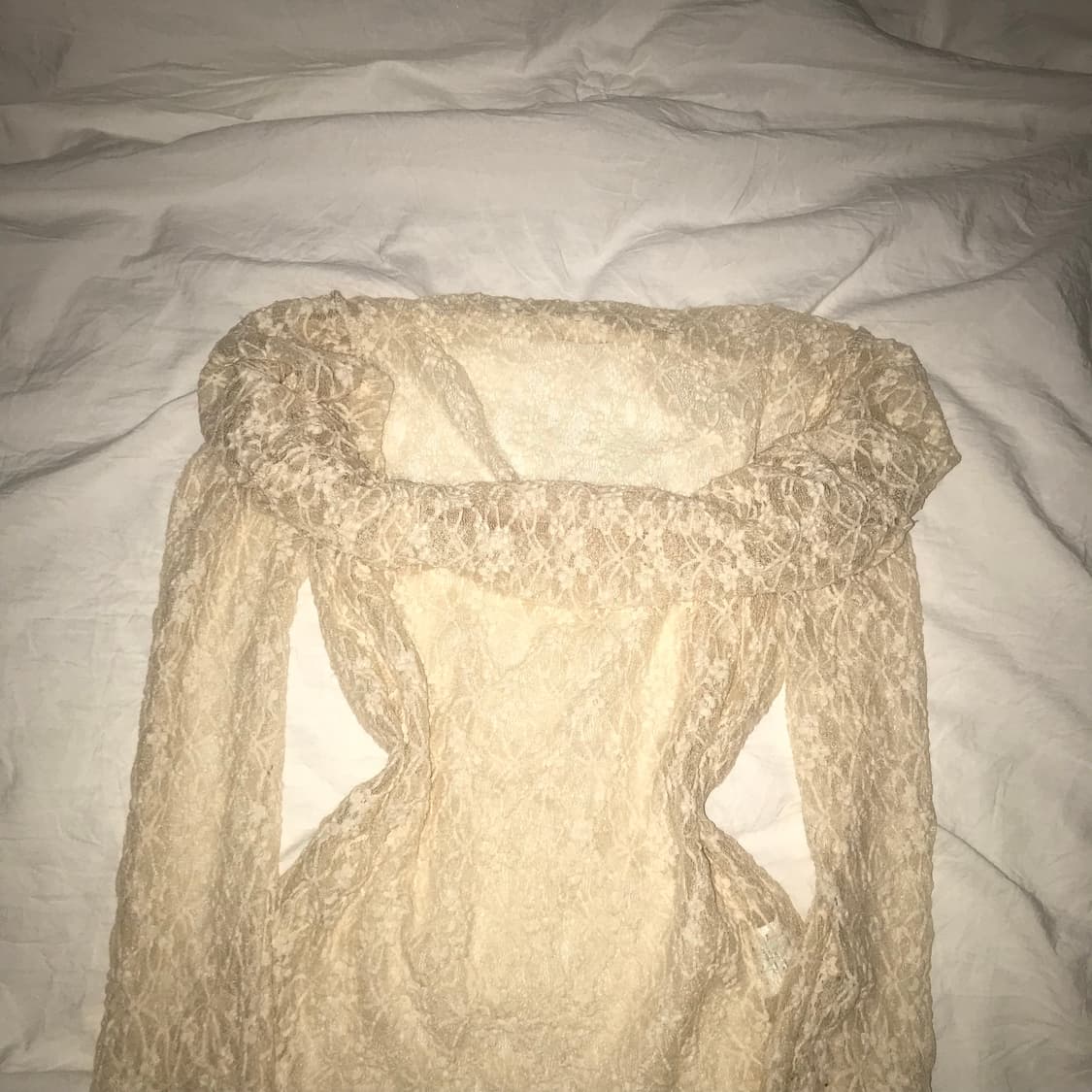 빈티지 프릴 펀칭 레이어드 긴팔 상품이미지2