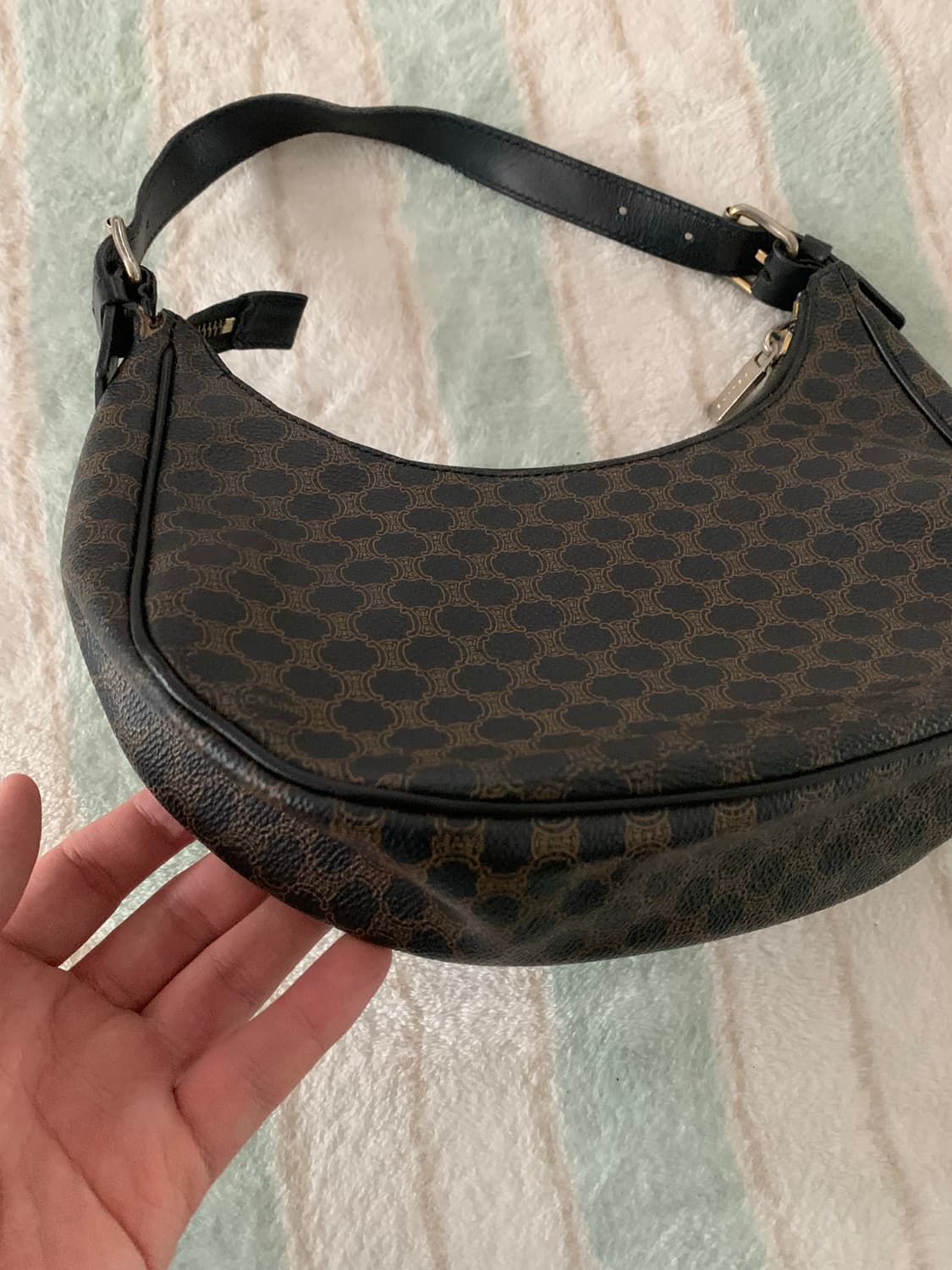 셀린느 호보백 가방 블랙 바게트백 빈티지 마카담 상품이미지3