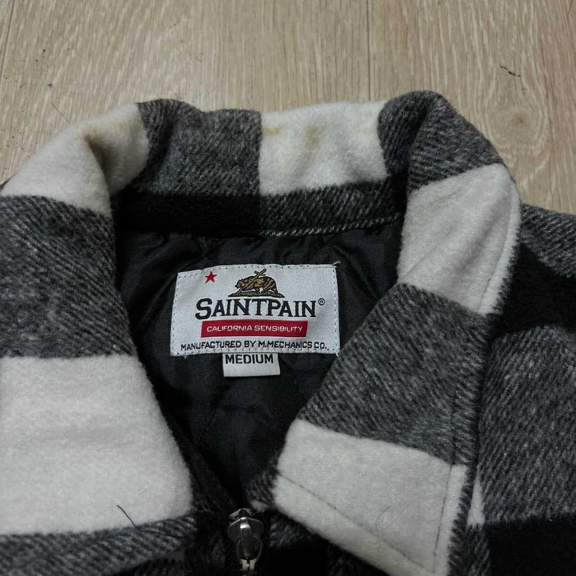 세인트페인 누빔 체크 코치자켓 M/95  상품이미지4