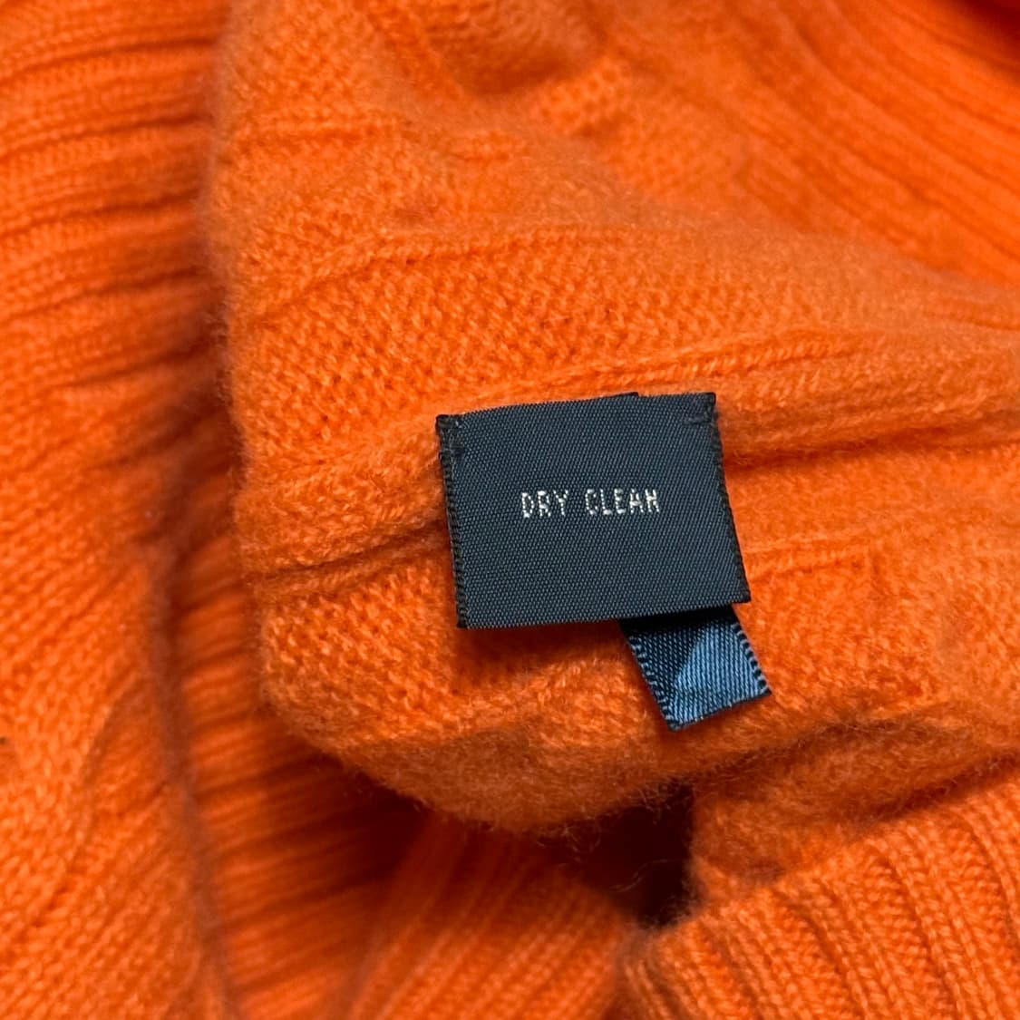 Polo Ralph Lauren 100% 캐시미어 오렌지 케이블 니트 상품이미지4