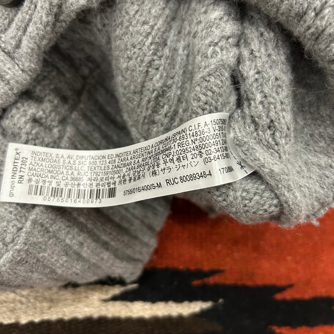 아다에러X자라 디스트로이드 크롭 가디건 상품이미지4