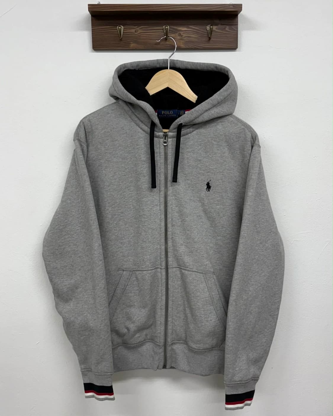 [L] 폴로 랄프로렌 쉐르파 그레이 후드집업 상품이미지1