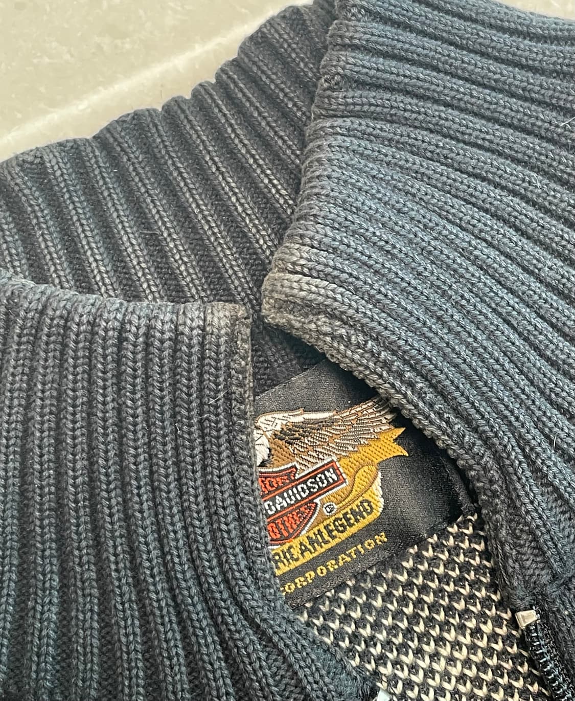 (M) 할리 데이비슨 풀집업 니트 상품이미지6