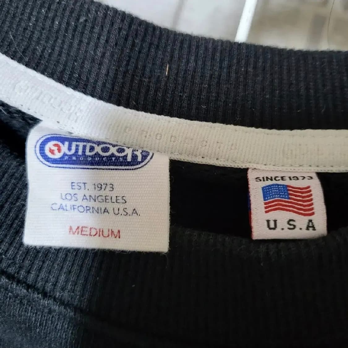 57 ) 미국수입 OUTDOOR 맨투맨 L 블랙 7만구입 최상급 상품이미지6