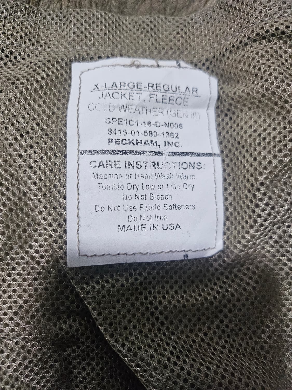 미군오리지날 젠3폴라텍 신형XL 상품이미지3