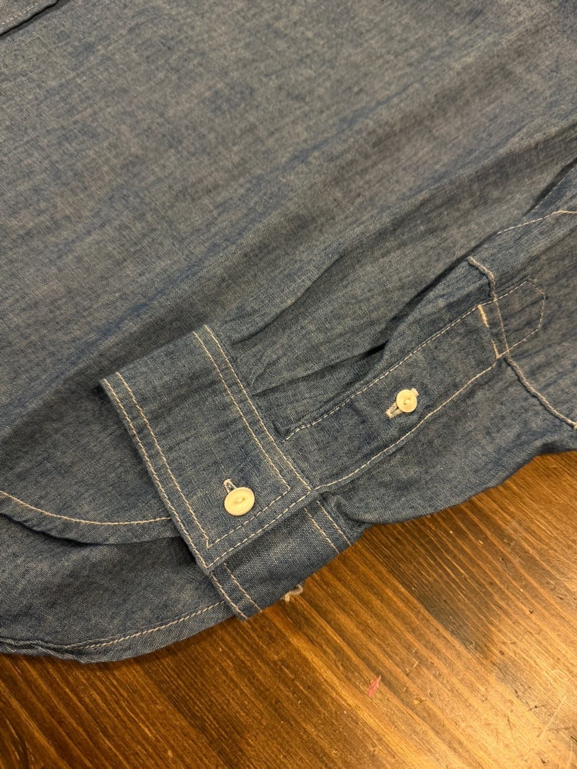 네이머 클로딩 샴브레이 워크셔츠 100~105 상품이미지10