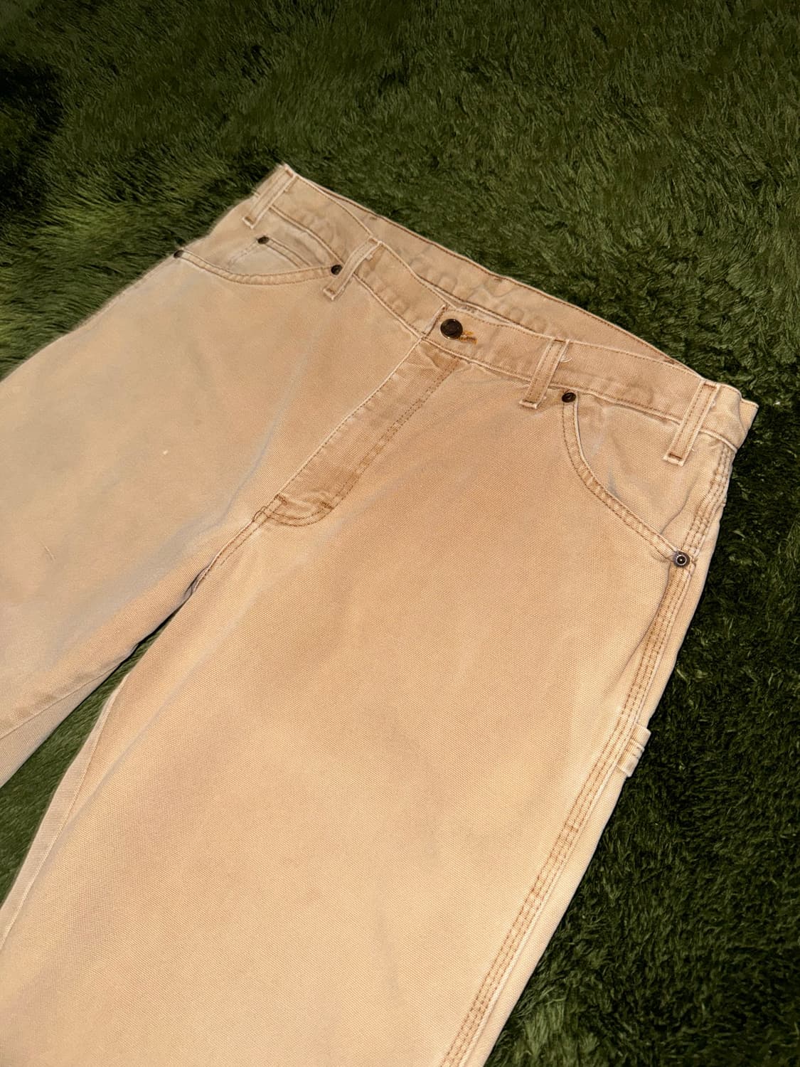 [36X34] 디키즈 덕캔버스 빈티지 페이딩 카펜터 팬츠 베이지 상품이미지2