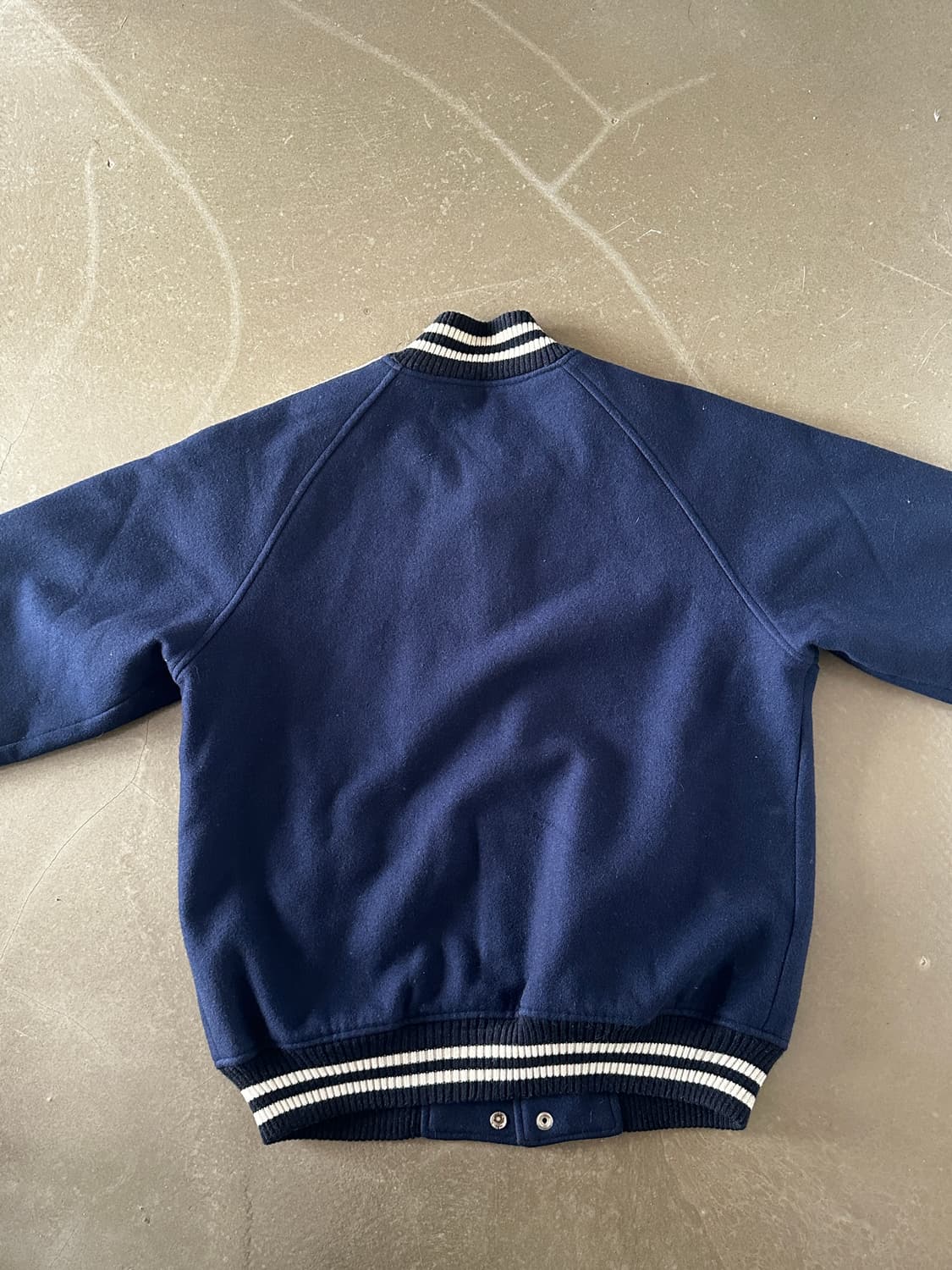  네이비 울 바시티 자켓  상품이미지3