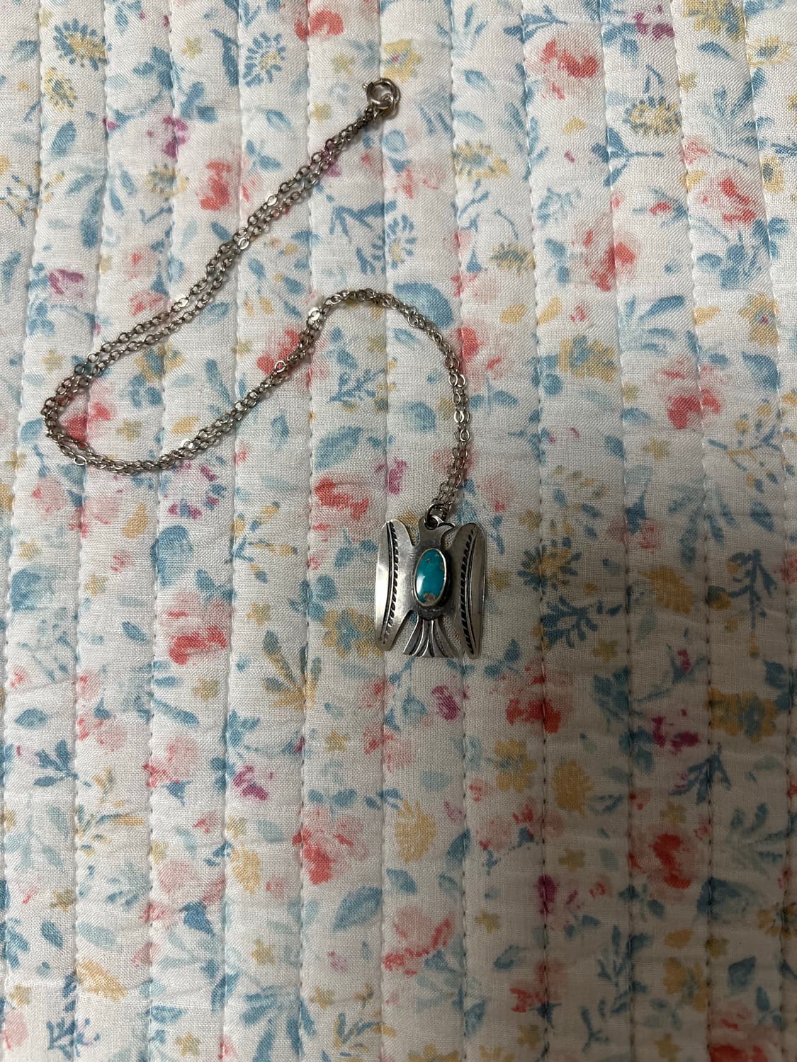 1900s 빈티지 나바호 네이티브아메리칸 썬더버드 터키석 실버 목걸이 상품이미지2