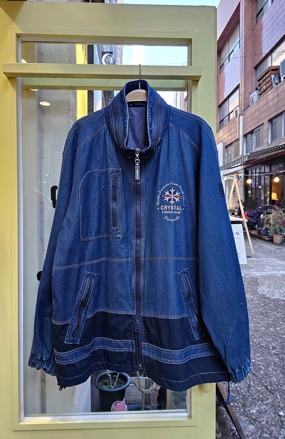 Pia sports 2way zip-up 데님 아우터 상품이미지3