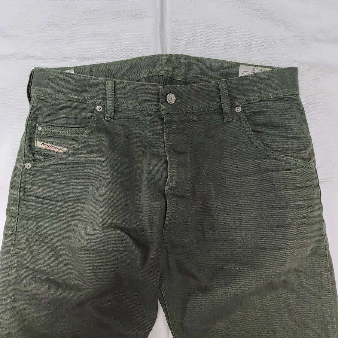 디젤 크루리 레귤러 슬림 워크웨어 아메카지 카키팬츠 상품이미지4