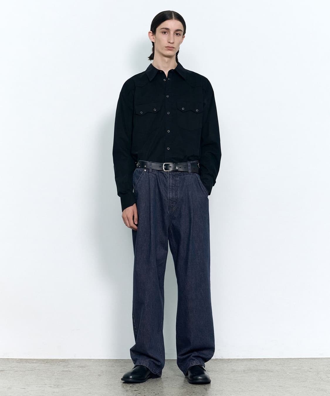 인사일런스 CAlIK 네추럴 워시드 데님 팬츠 바지 미드블루 S 상품이미지3