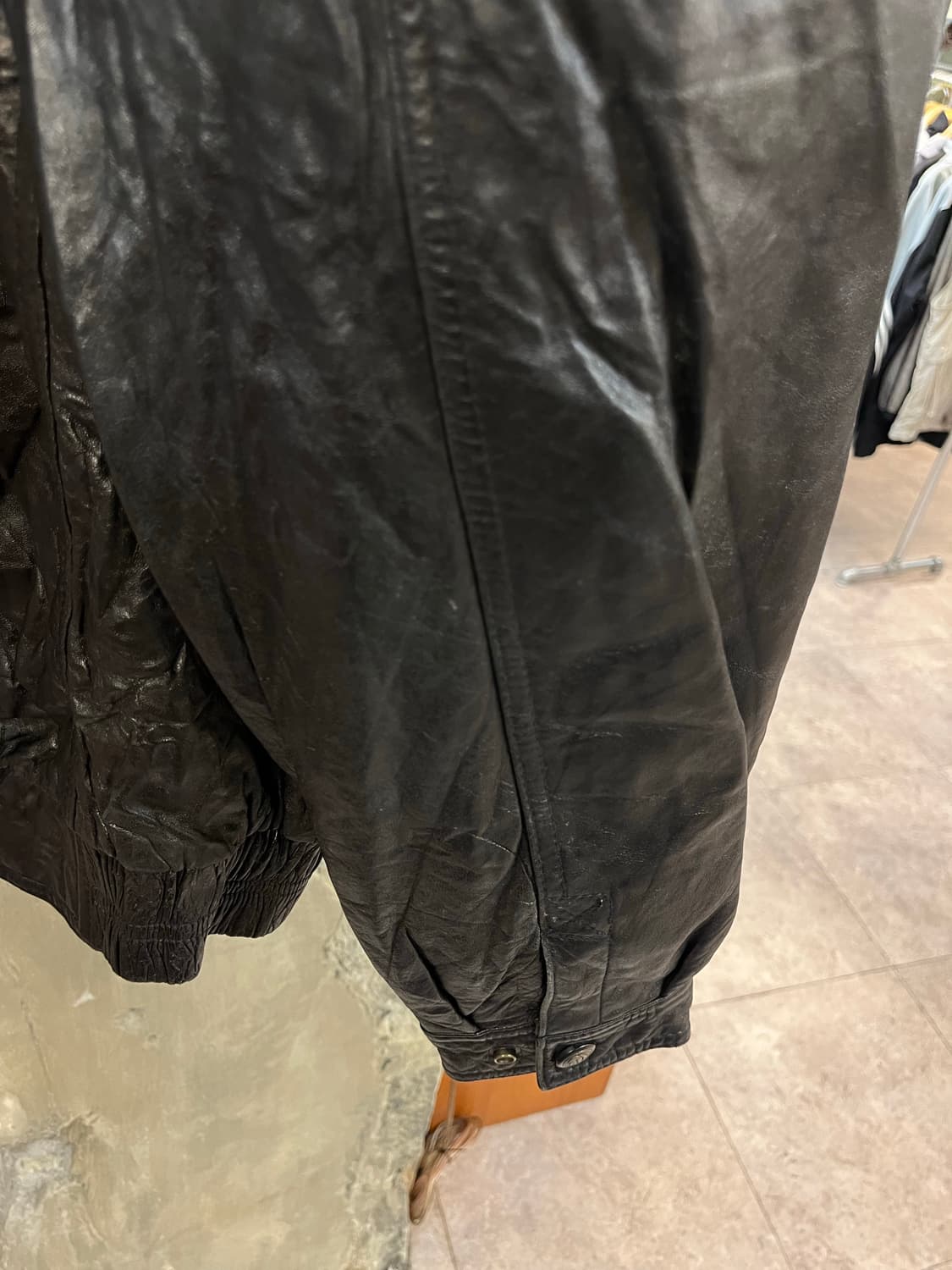 빈티지 양가죽 레더 자켓 블랙 L #csz2598 상품이미지10