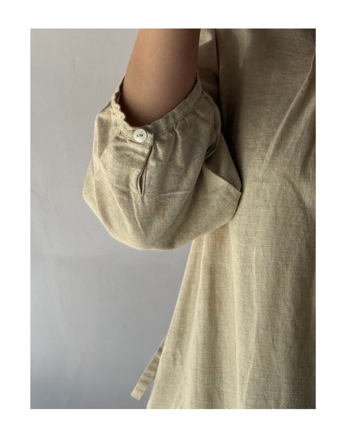 일본빈티지/ 코튼린넨 둥근카라원피스  상품이미지5