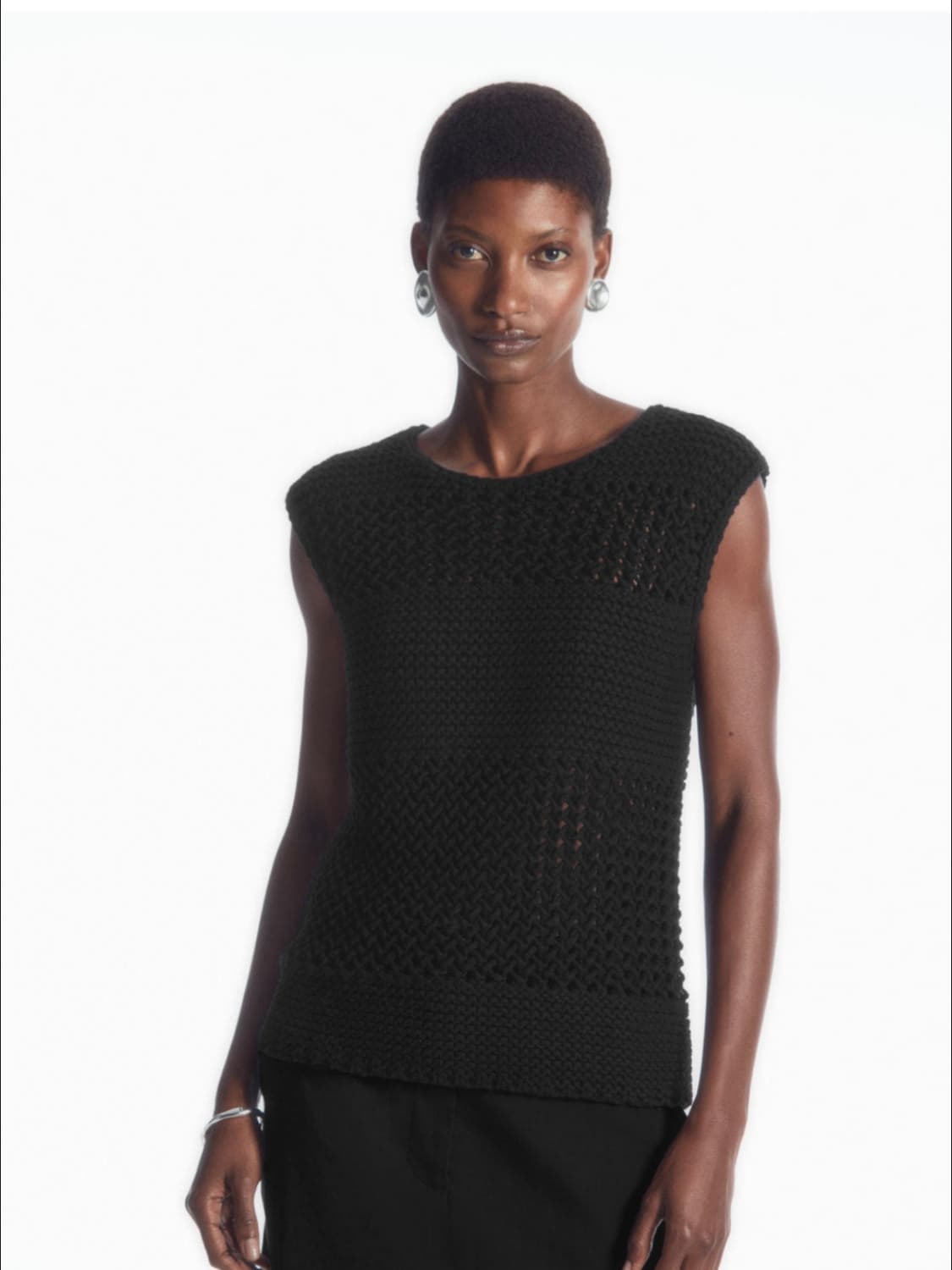 COS 코스 블랙 니트 슬리브리스 베스트 상품이미지1