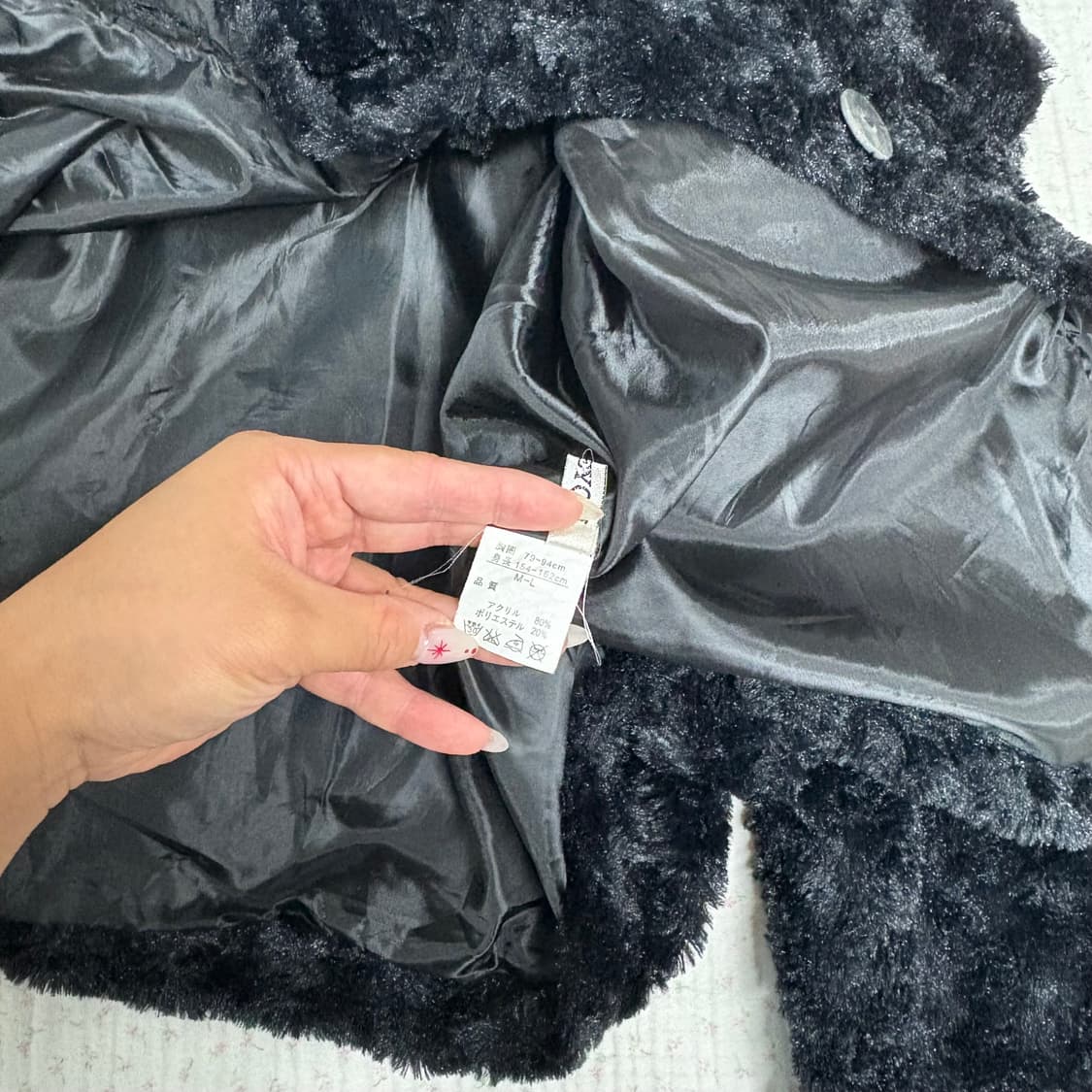 JPN/ 블랙 털 자켓 코트 숏코트 크롭코트 블랙퍼  상품이미지10