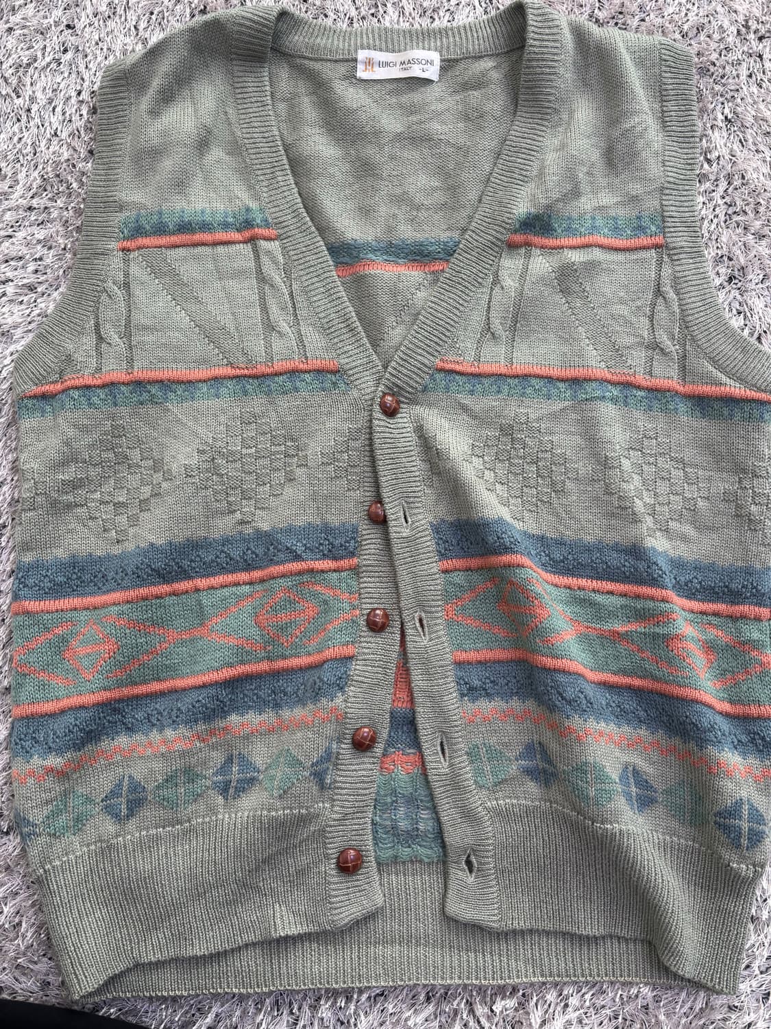 일본판 LUIGI MASSONI 니트조끼 사이즈 100 상품이미지1