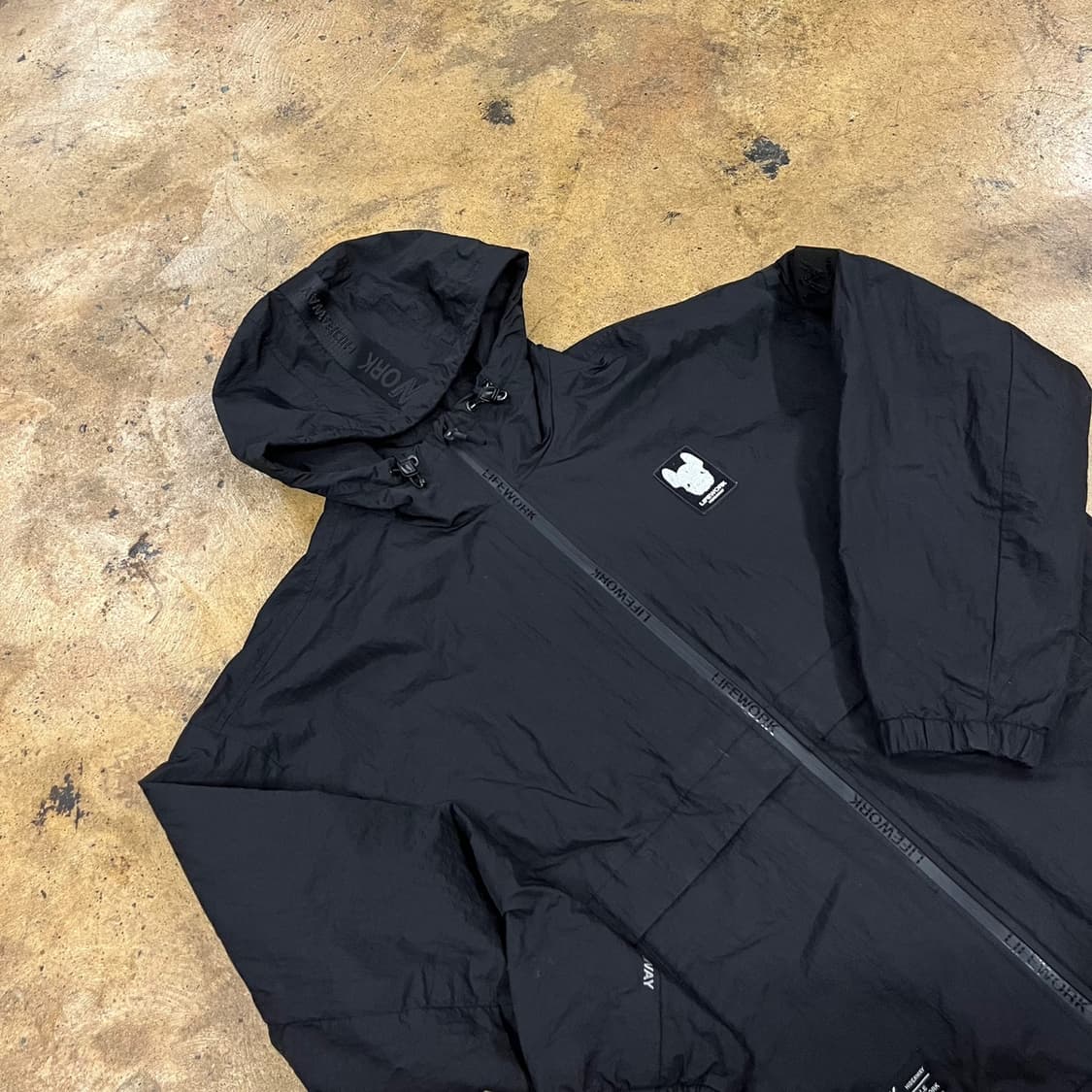 [정품/M] 라이프워크 블랙 바람막이 후드집업 b19 상품이미지1