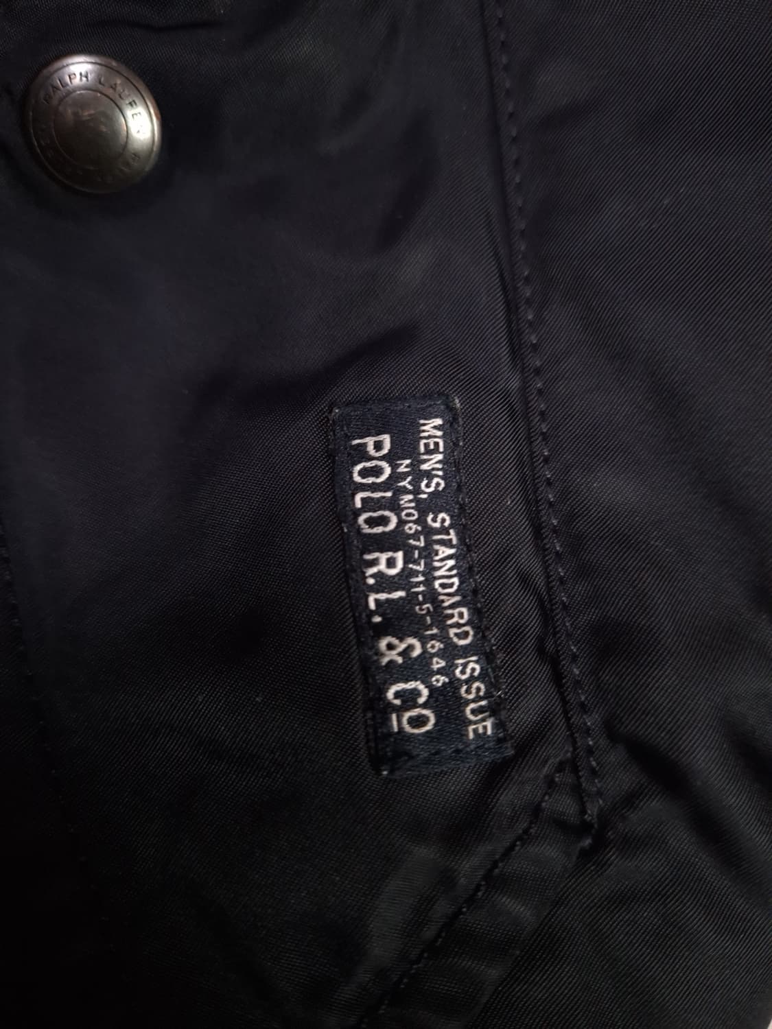 오리지날 랄프로렌폴로 신형 블랙 슬림형 MA-1 항공자켓 상품이미지5