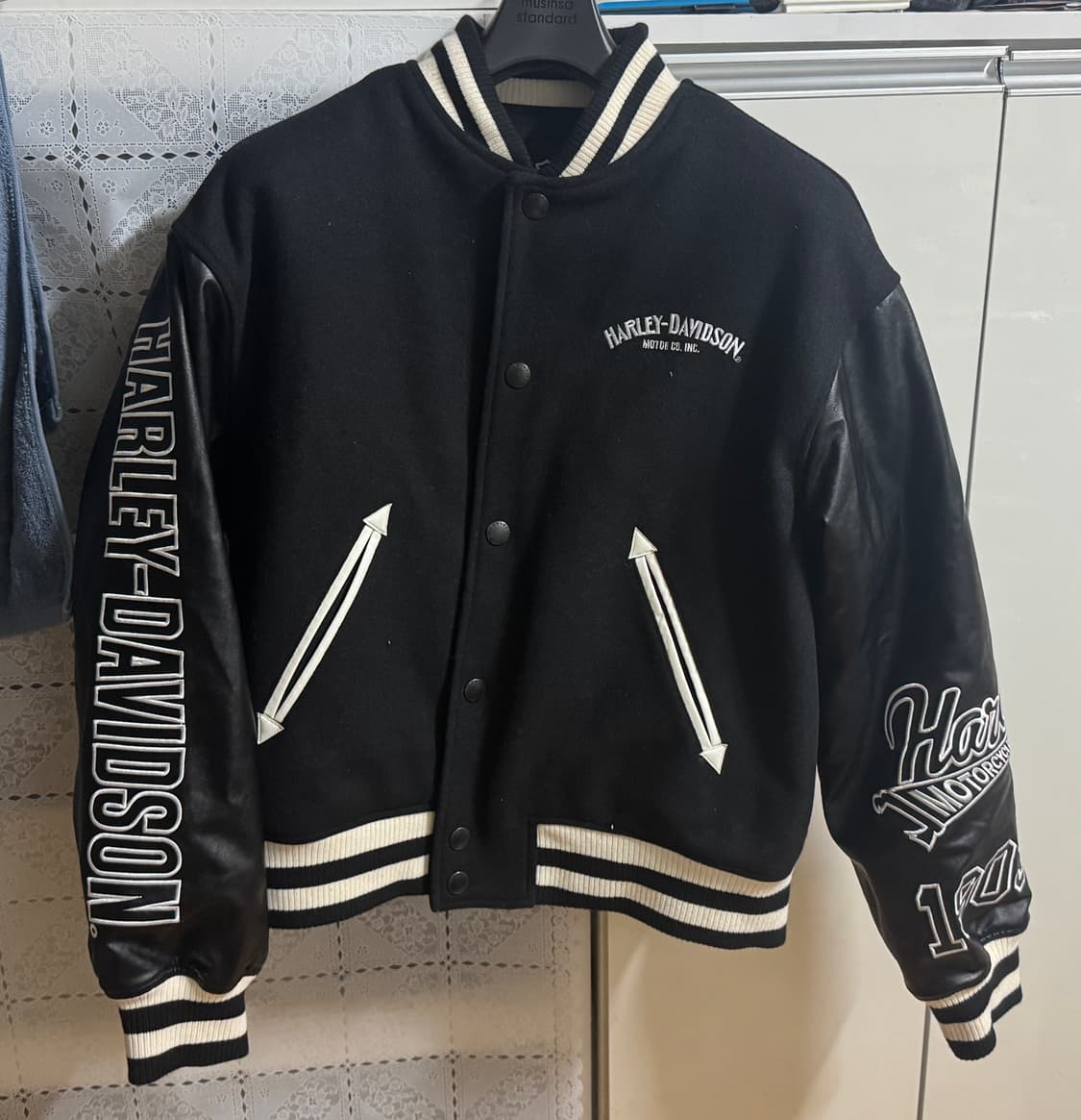 할리데이비슨컬렉션 스타디움 점퍼 블랙 상품이미지2