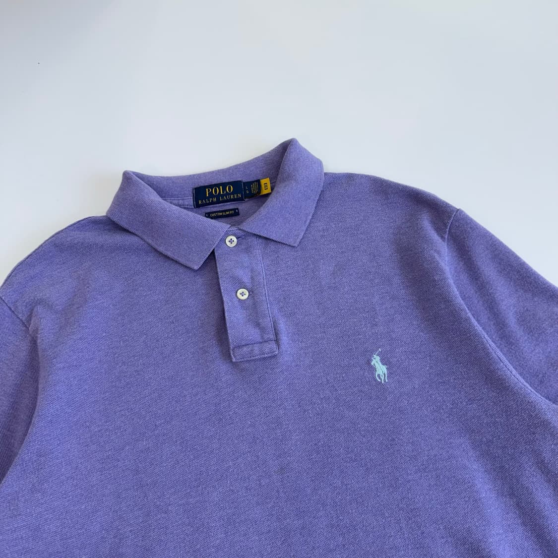 Polo 폴로 스카이블루 포니 퍼플 카라 반팔 상품이미지4