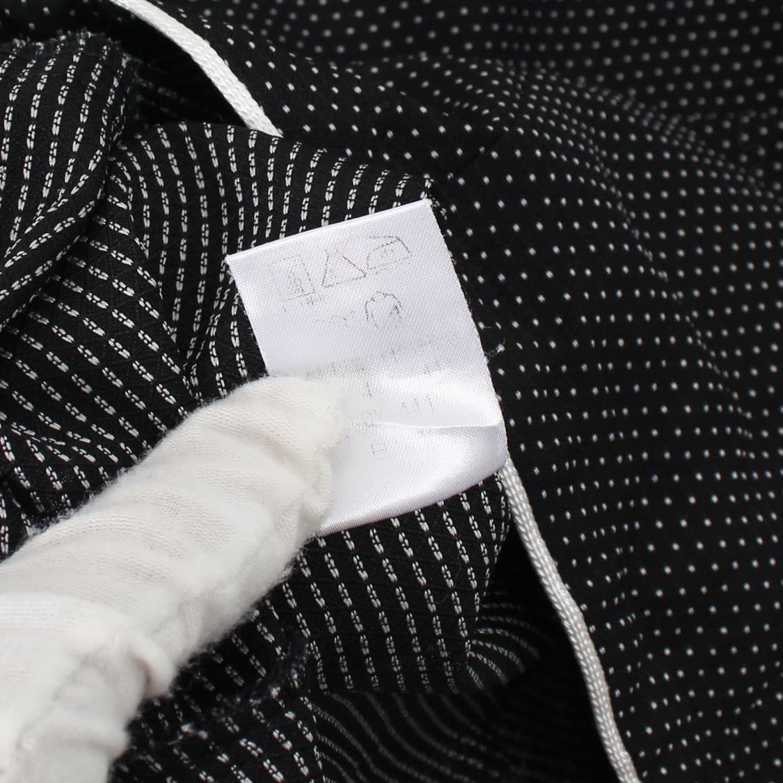 일본 빈티지 블랙 도트 배색 라운드넥 반팔 자켓 상품이미지5