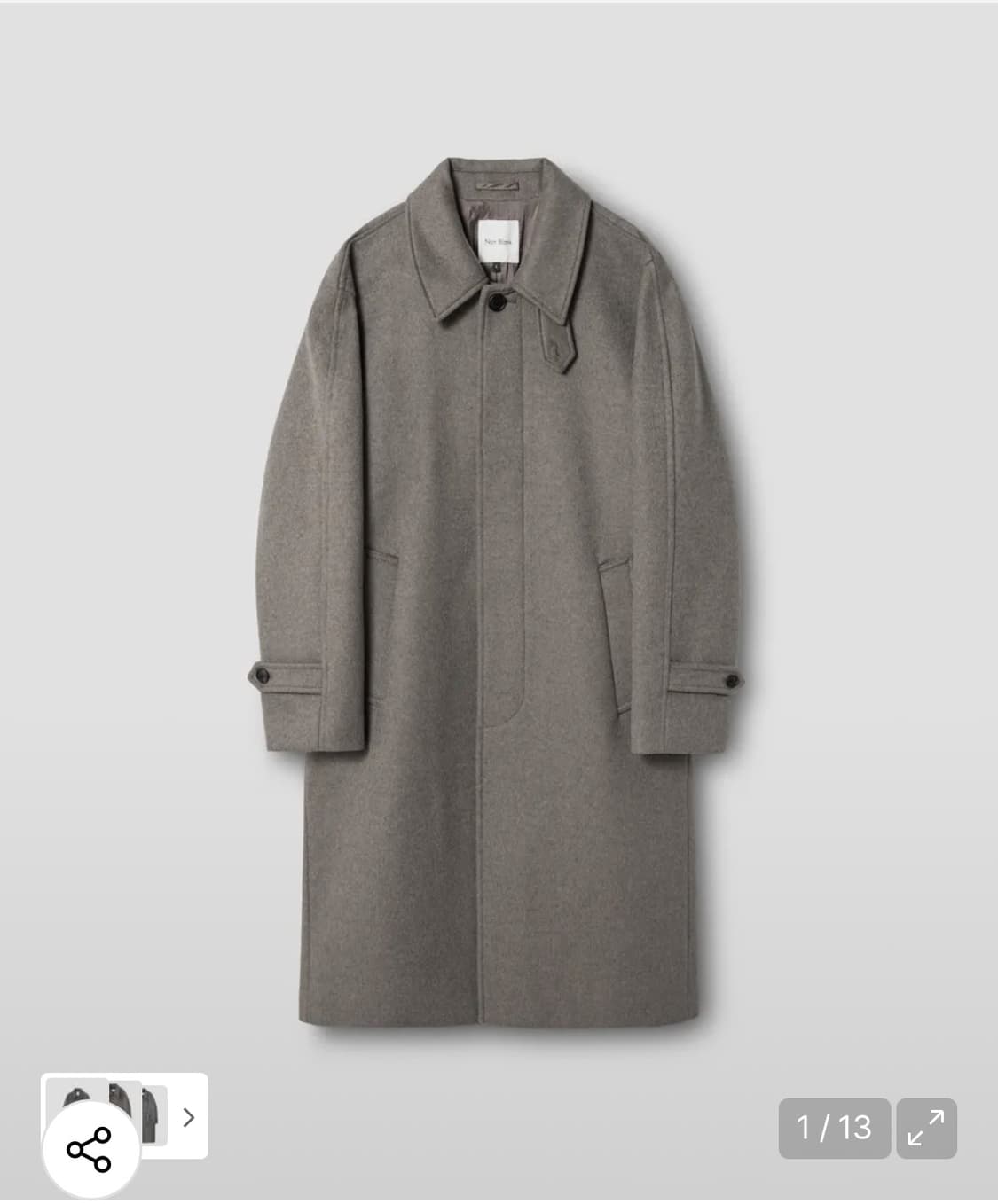 넌블랭크 발마칸 멜란지 타우페 컬러 입니다. 상품이미지1