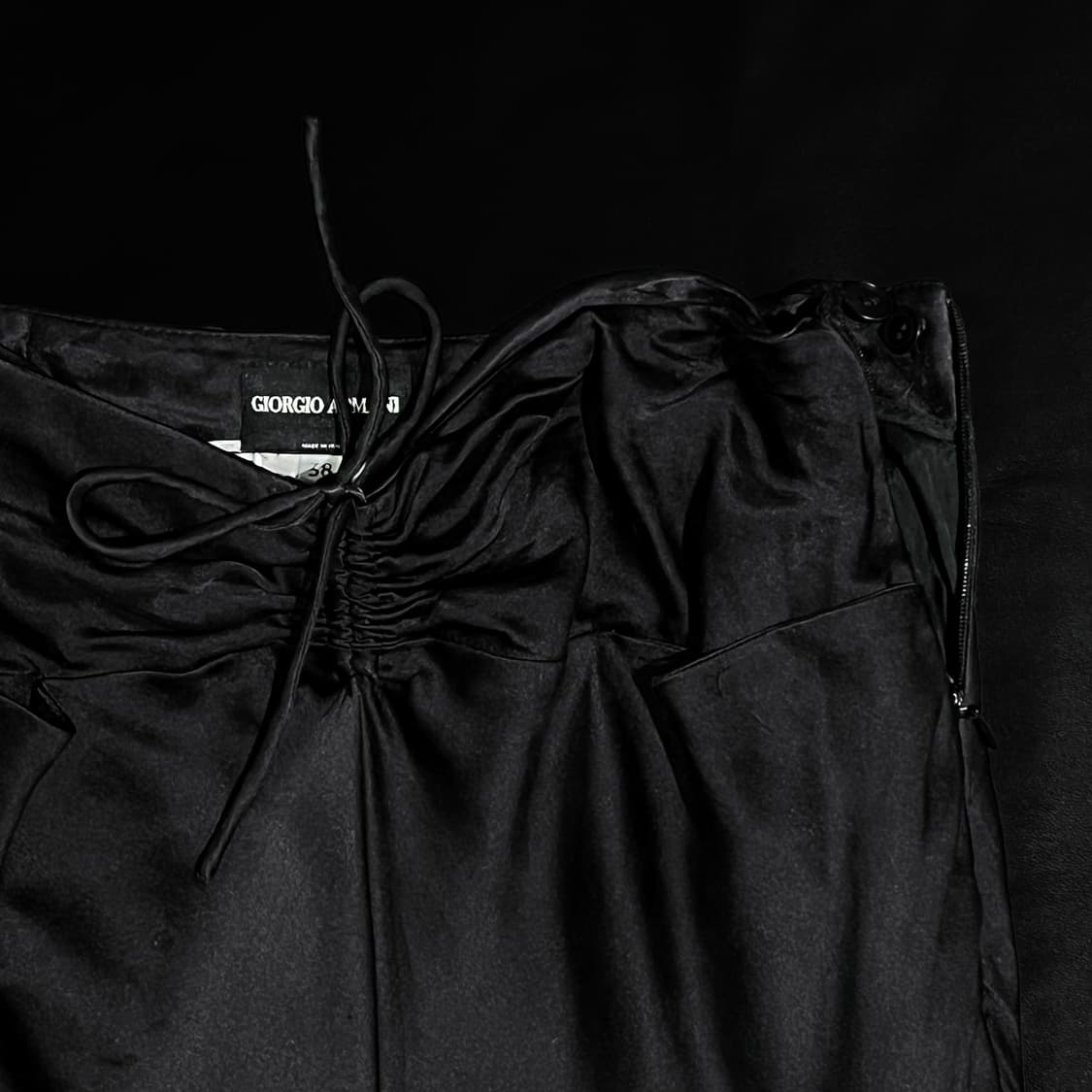 조르지오 아르마니 실크 블랙스커트 상품이미지3