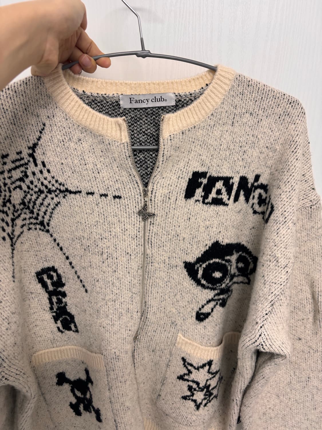 네스티팬시클럽 버터컵 파워퍼프걸 니트집업 상품이미지5