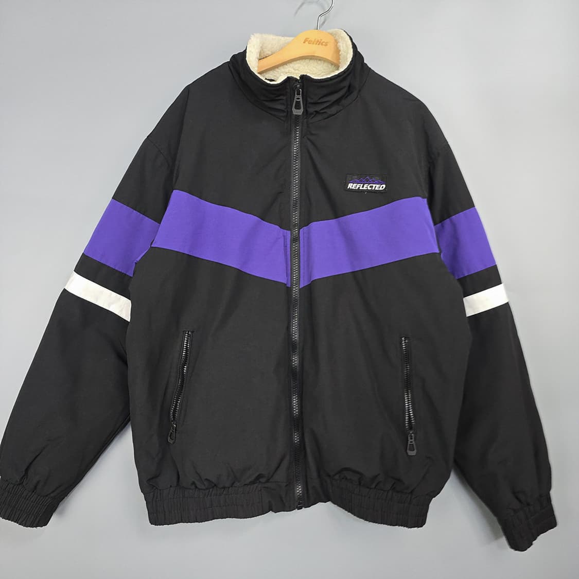 버쉬카(Bershka) 컬러블록 플리스 안감 자켓 XL 상품이미지1