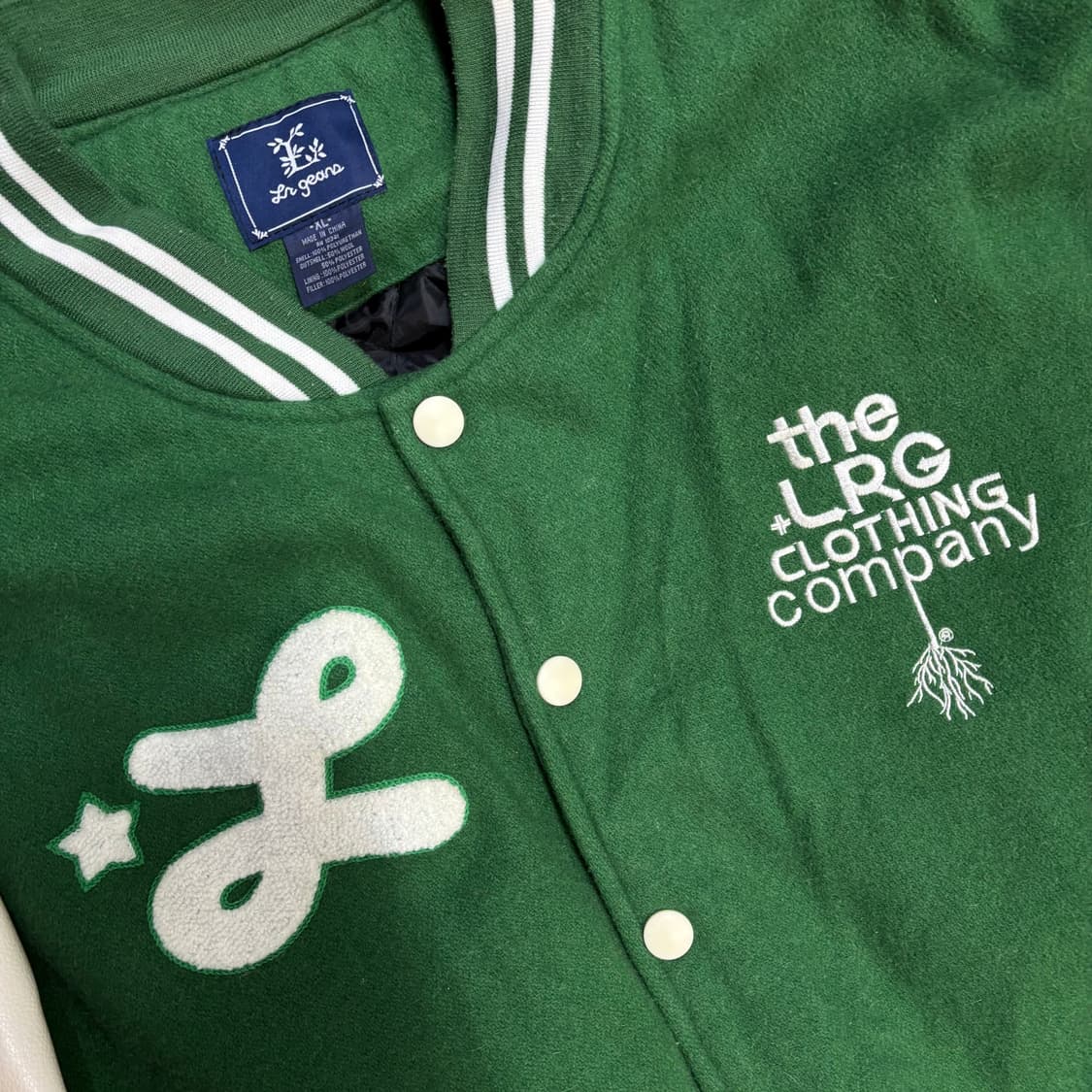 LGR 빅로고 자수 가죽 바시티 자켓 스타디움 점퍼 상품이미지2