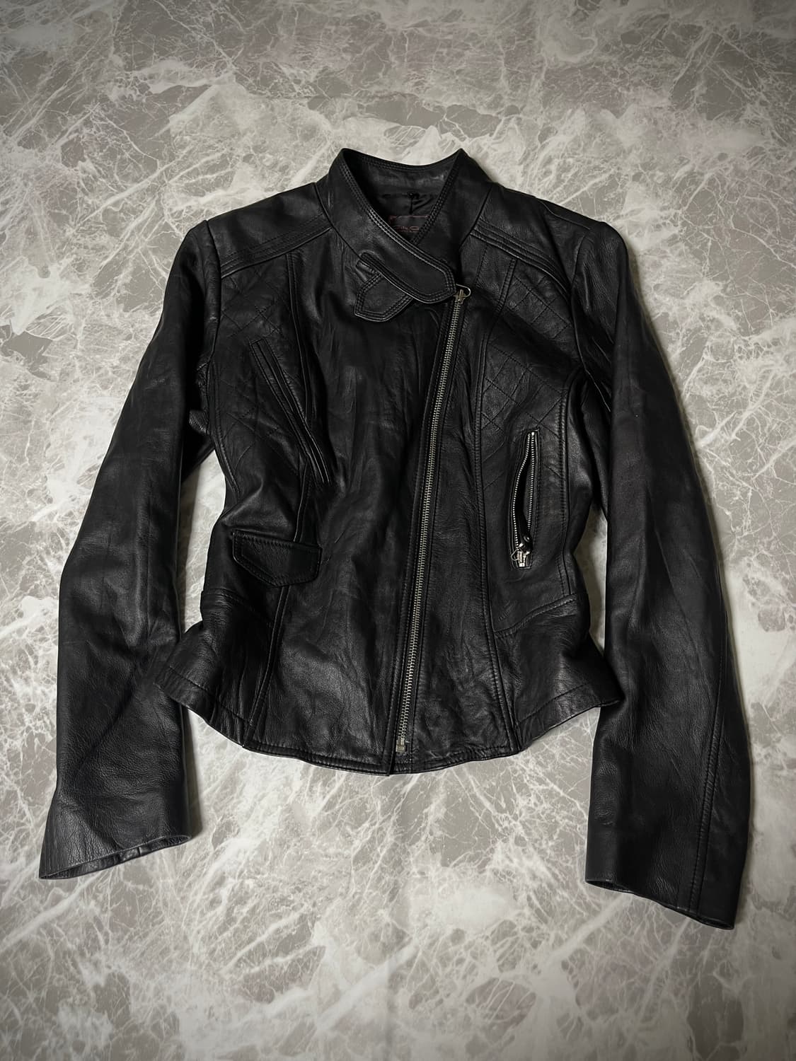 leather biker jacket 상품이미지1