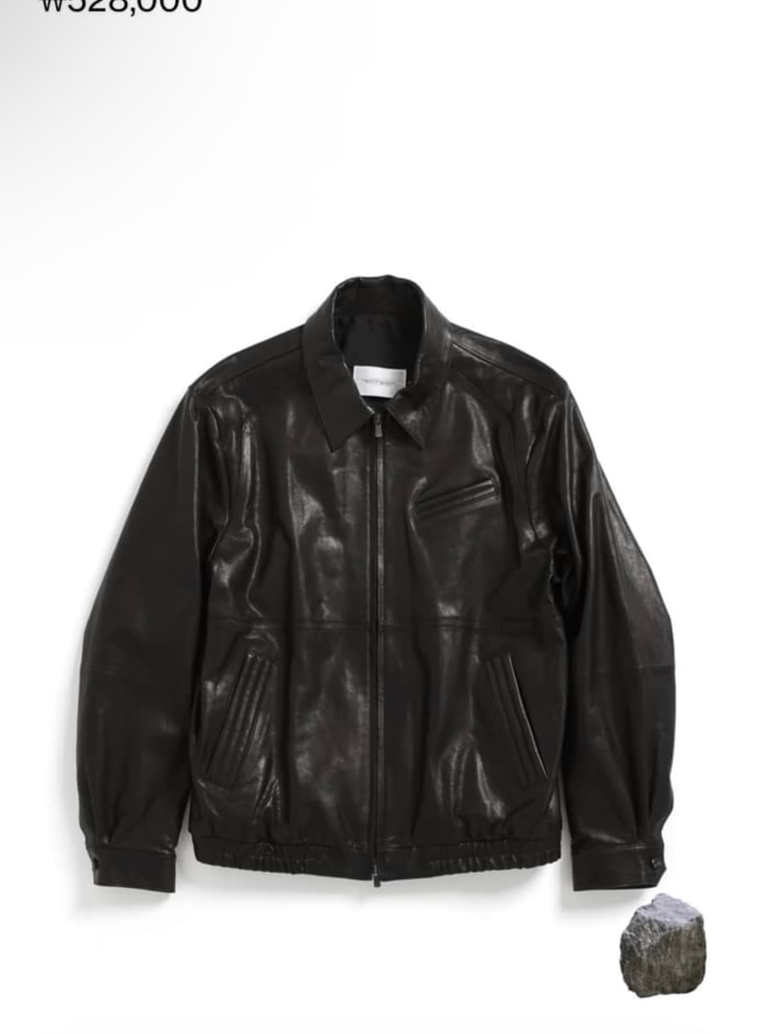3) 해칭룸 스티치드 볼륨 레더 자켓 블랙 상품이미지2